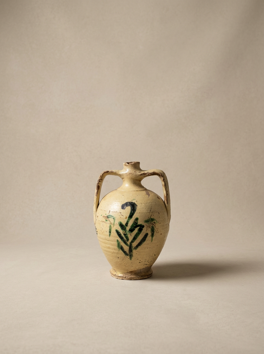 Antique Green Tree of Life Amphora