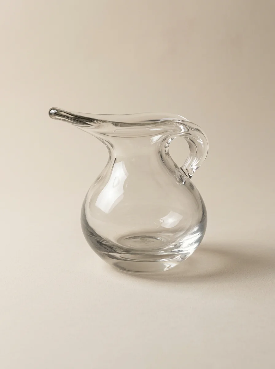 midcentury  handblown glass jug Italy