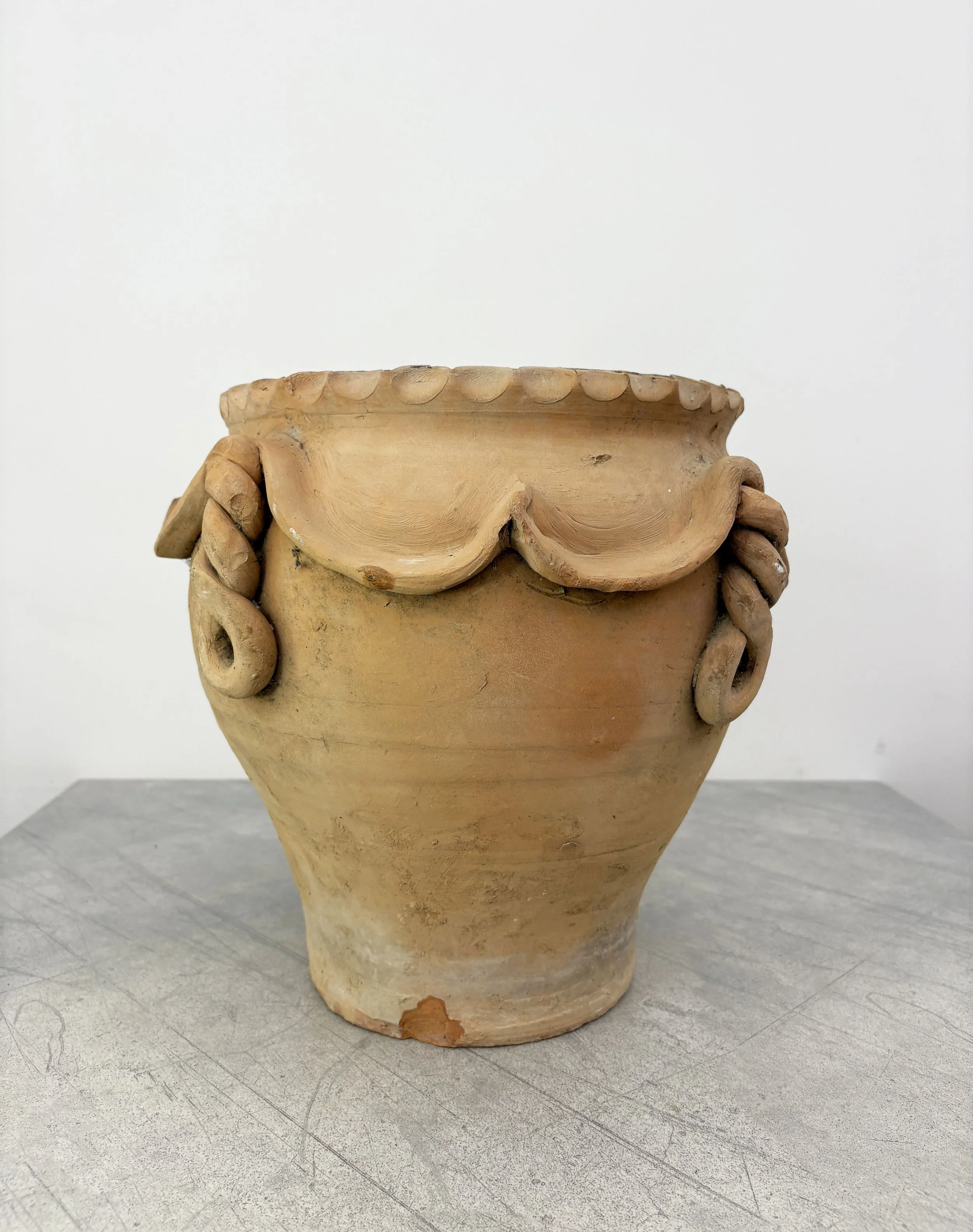 vintage terracotta plant pot.