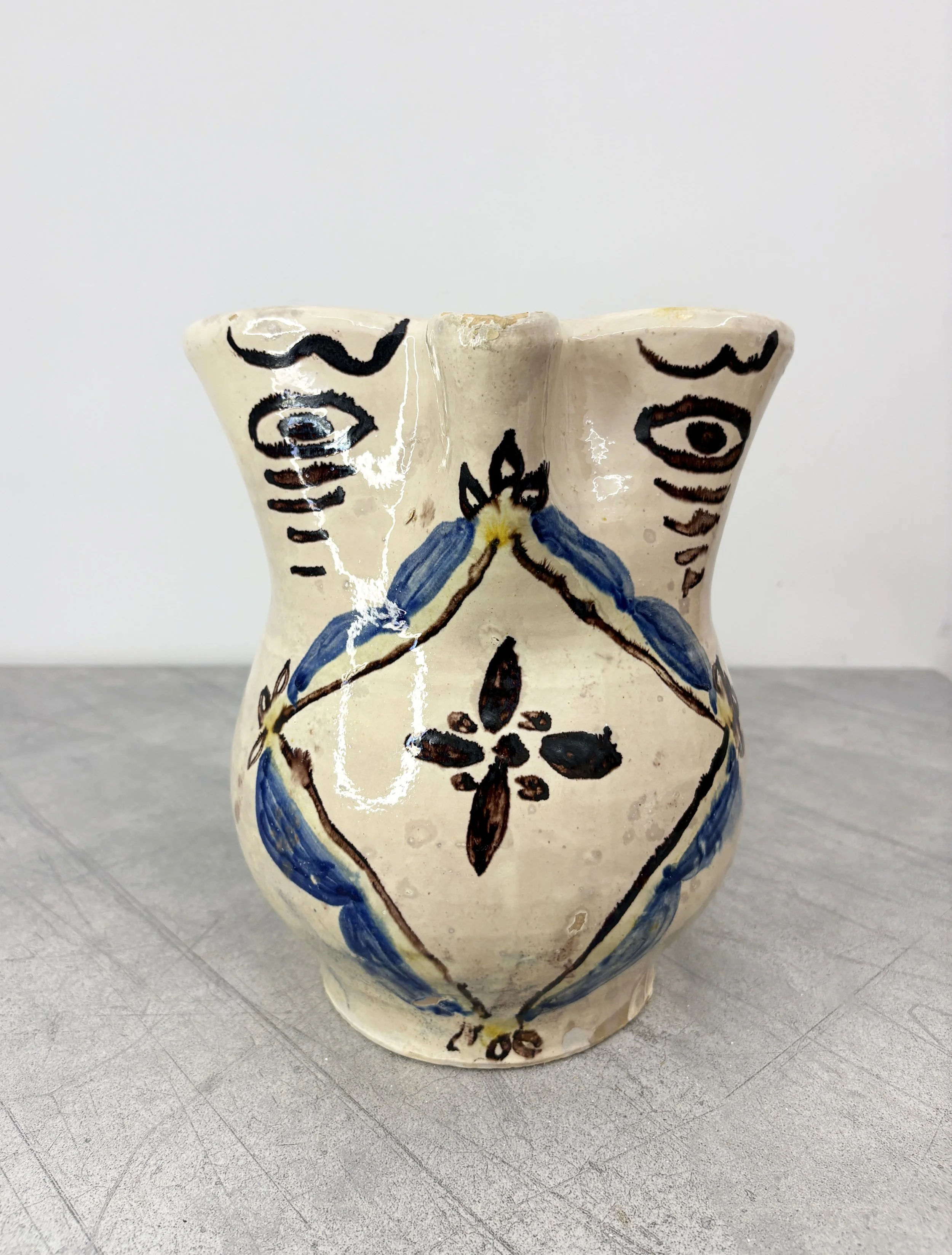 antique evil eye jug Puglia