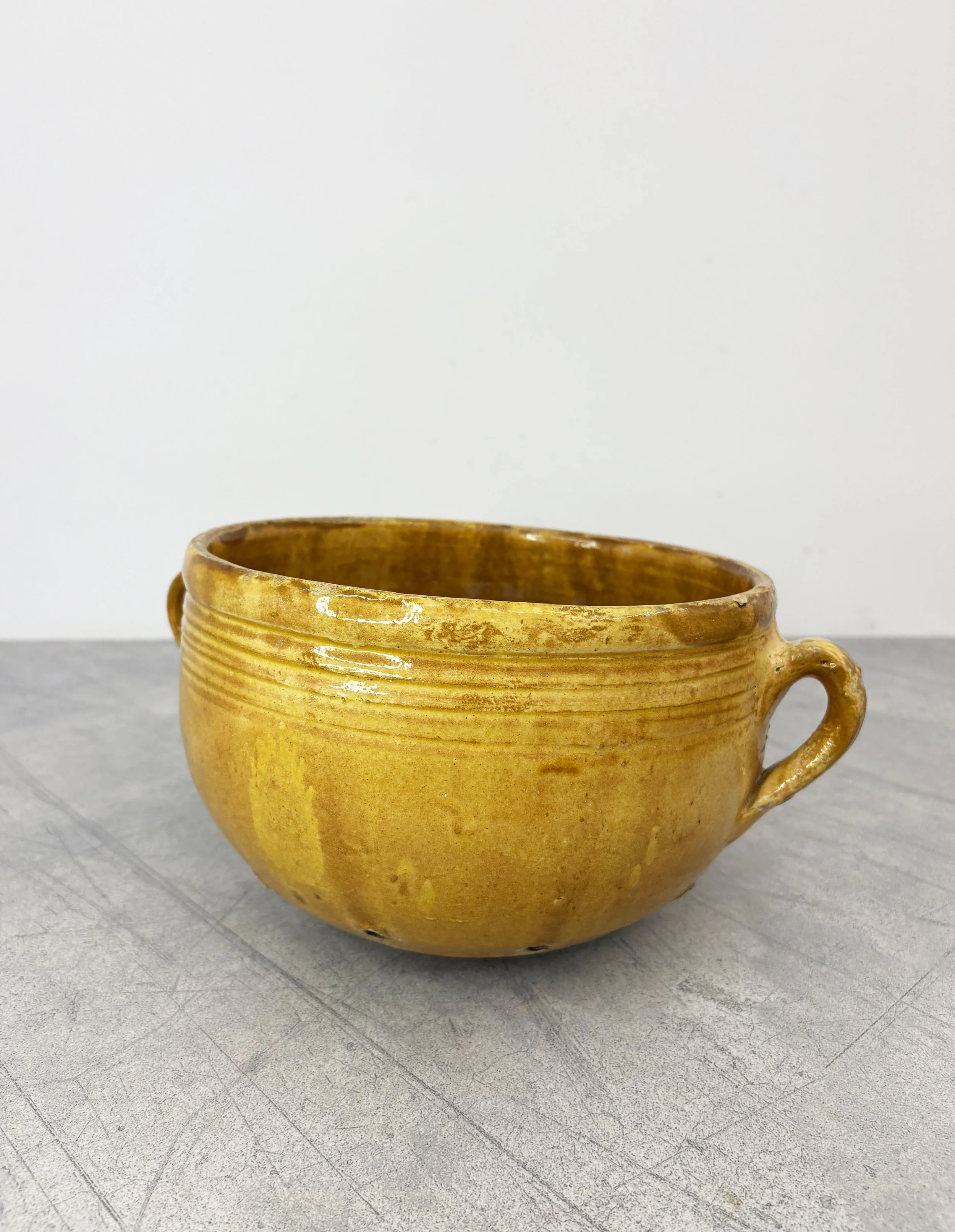 yellow ceramic colander Puglia