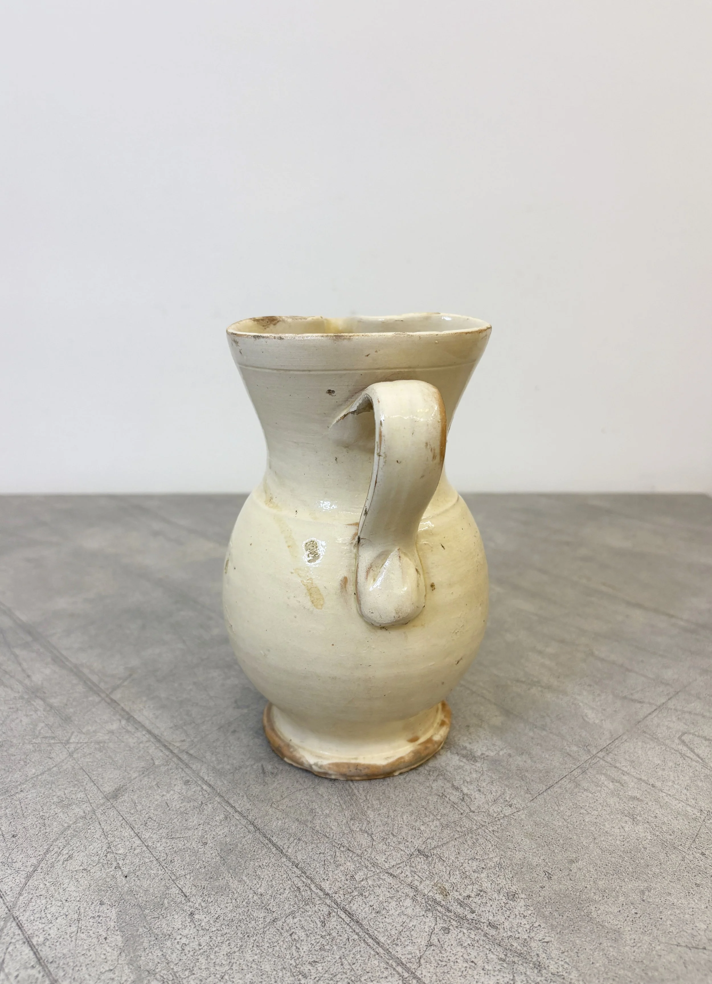white glazed ceramic jug Puglia