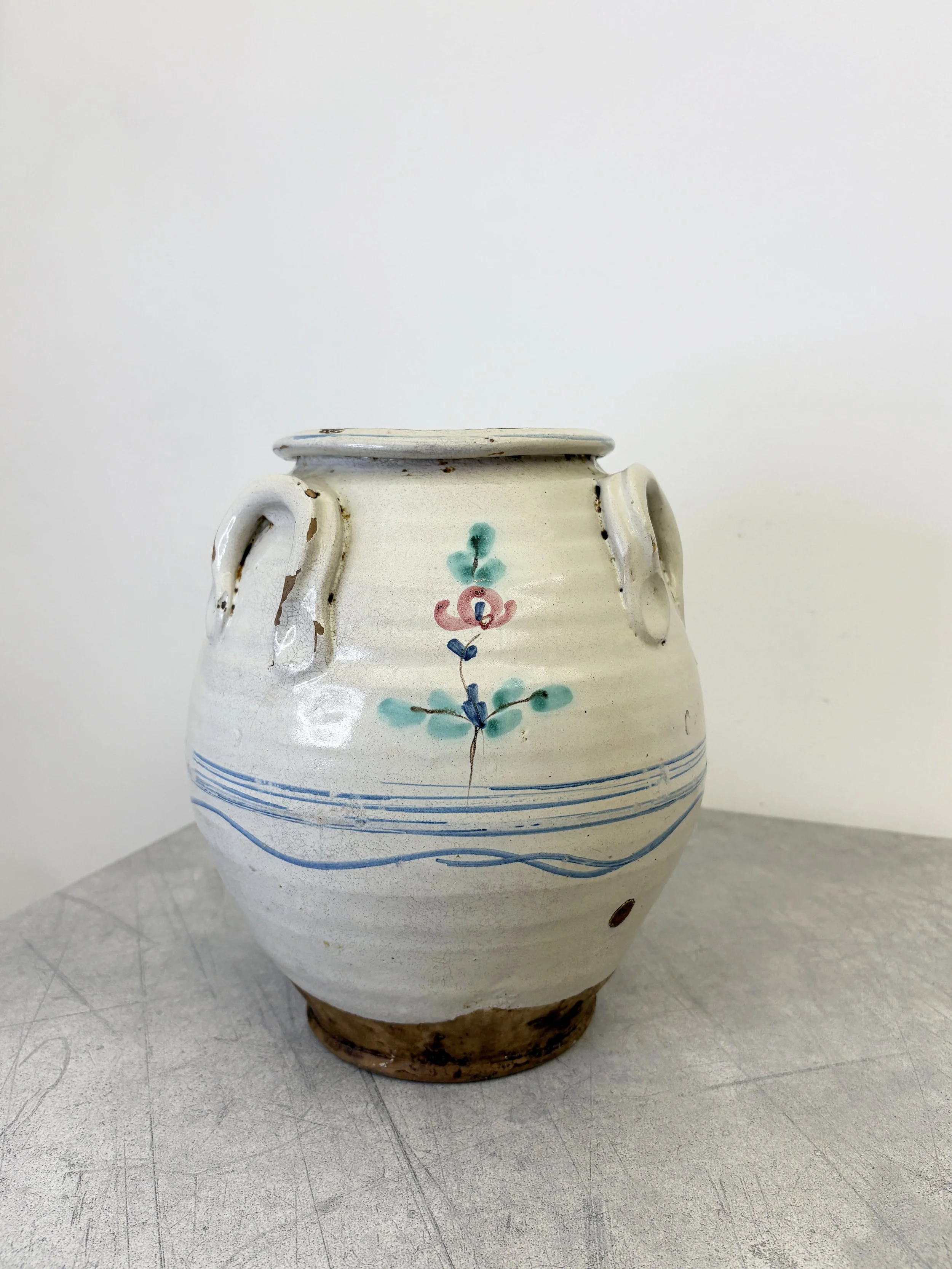 antique Pugliese ceramic confit pot