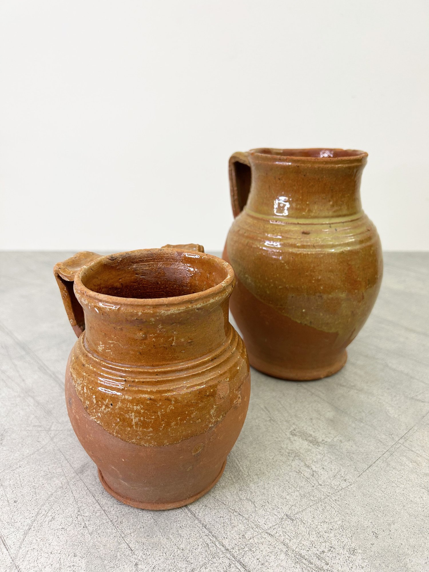 RIVESTO Set of 2 Antique Terracotta 'Pignate' Pots from Puglia