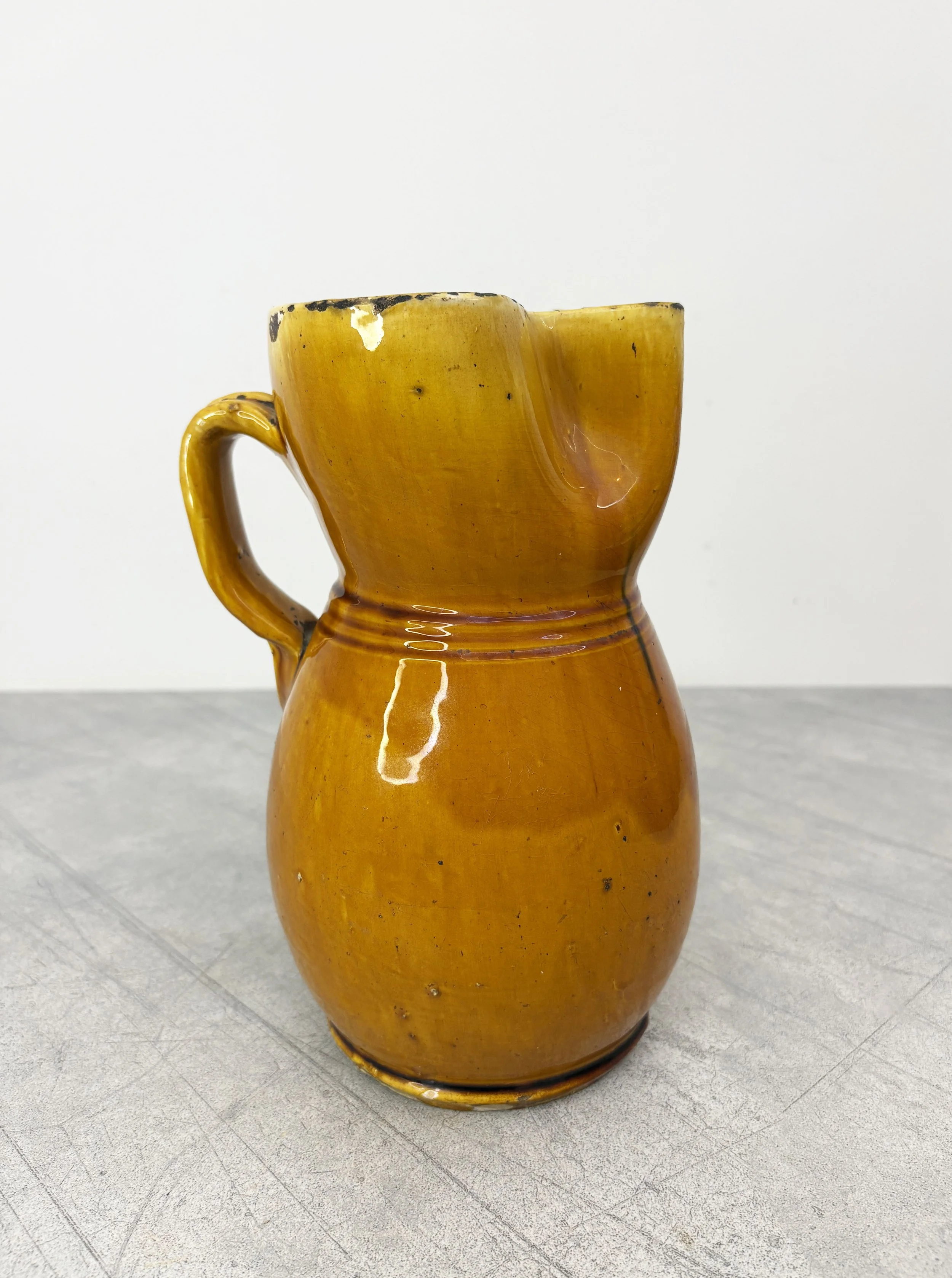 antique orange glazed jug Puglia