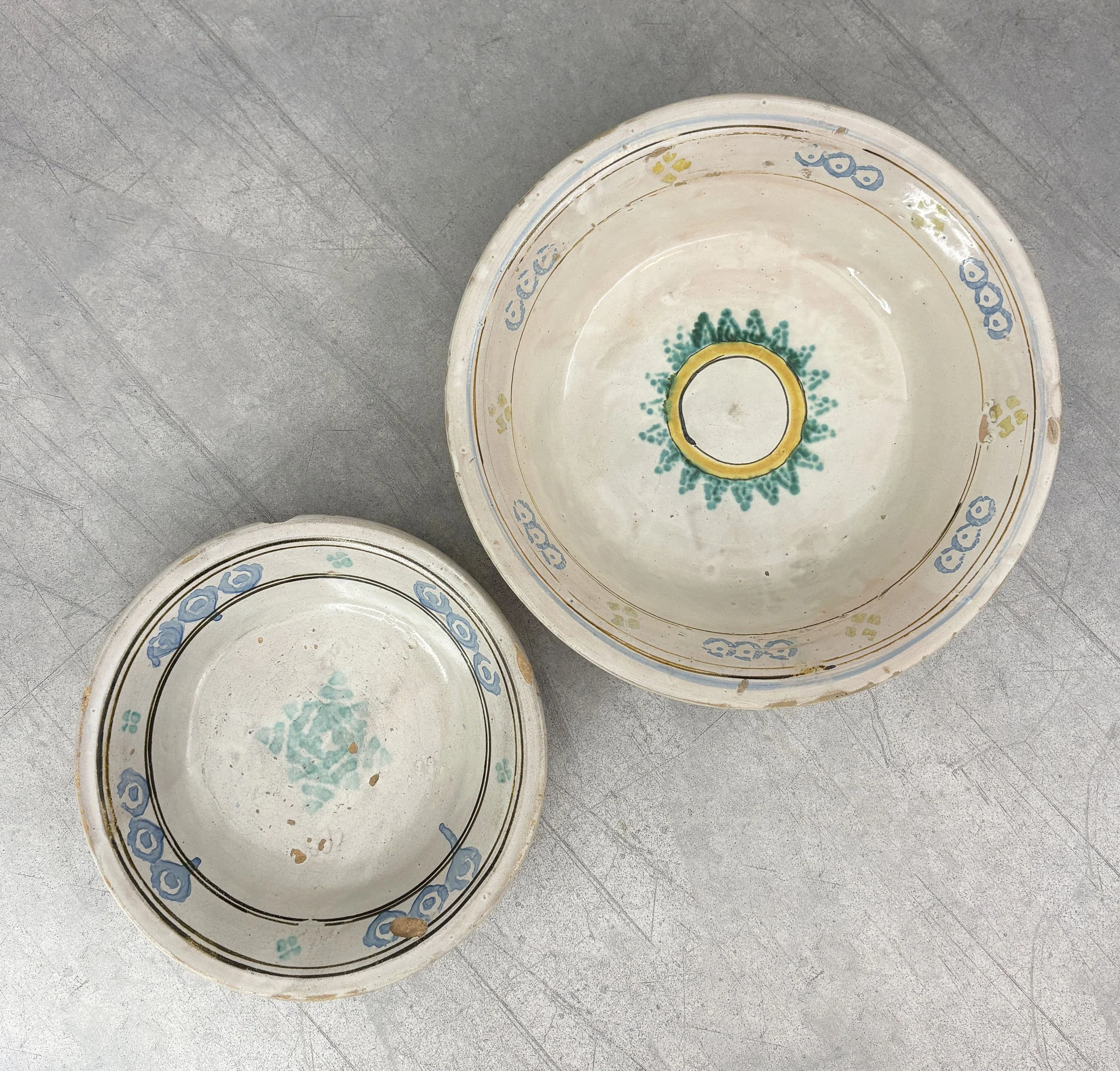 antique Italian ceramic bowls