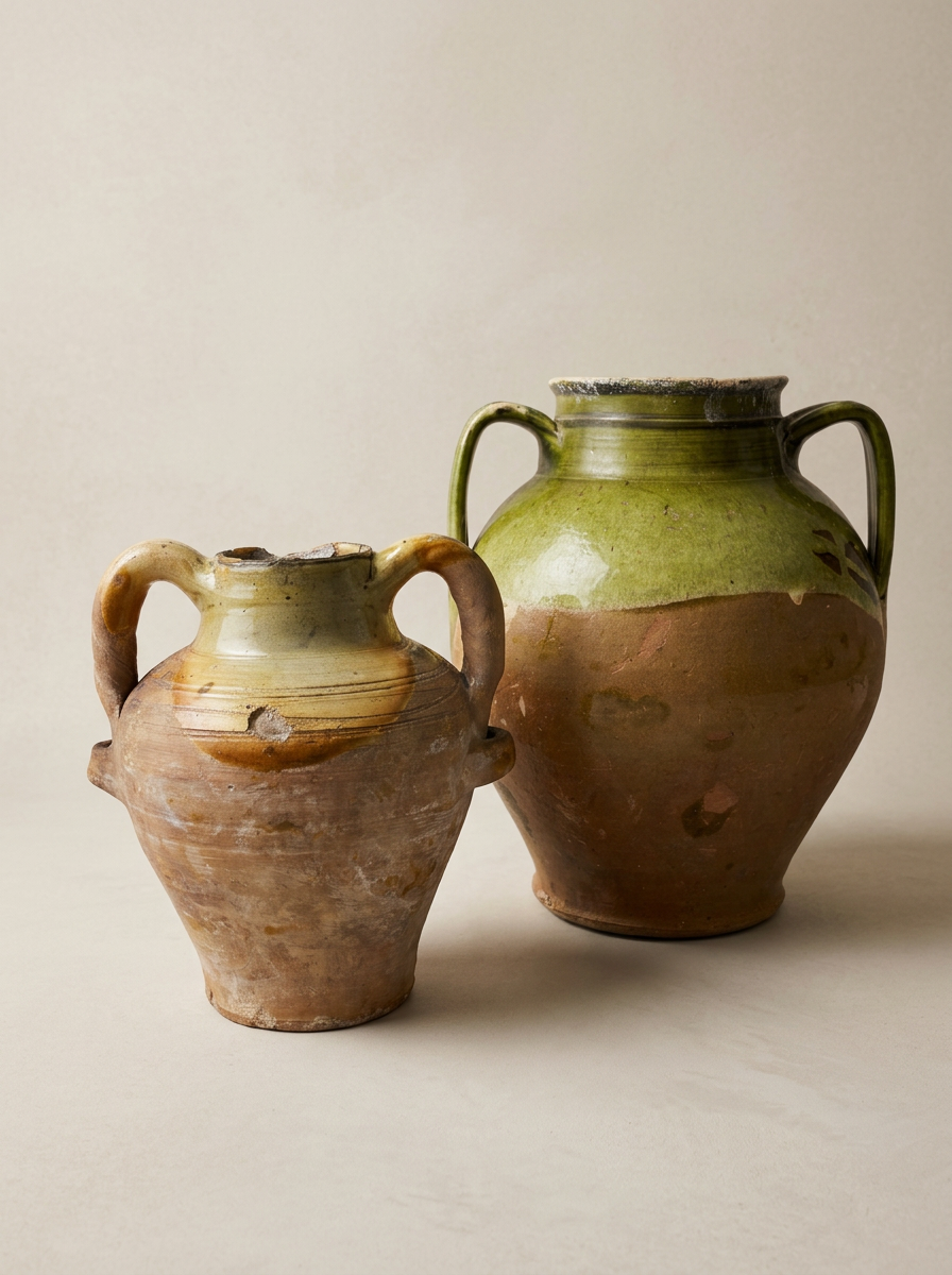 antique southern Italian rustic pottery