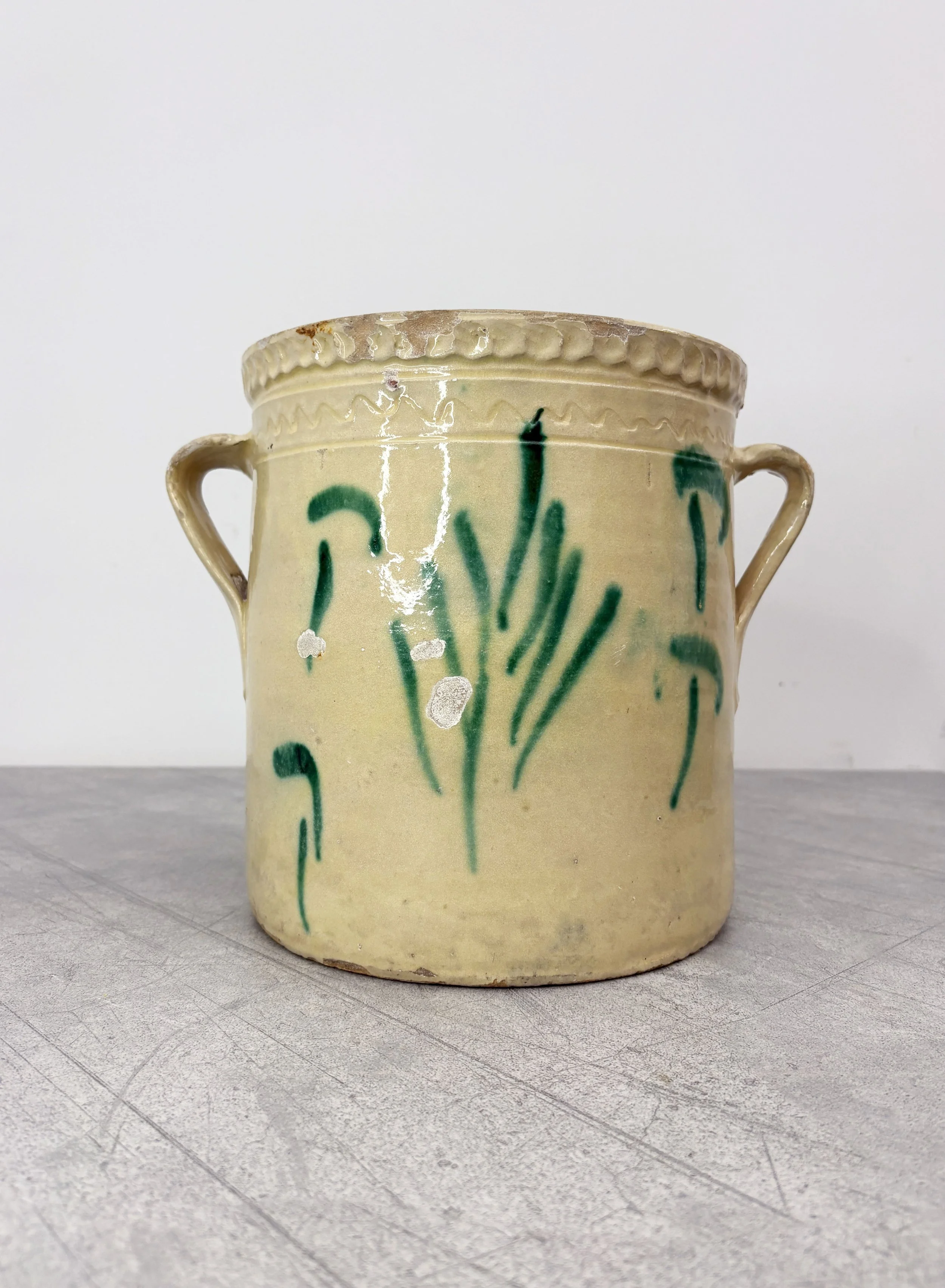 hand painted tree of life pot with handles