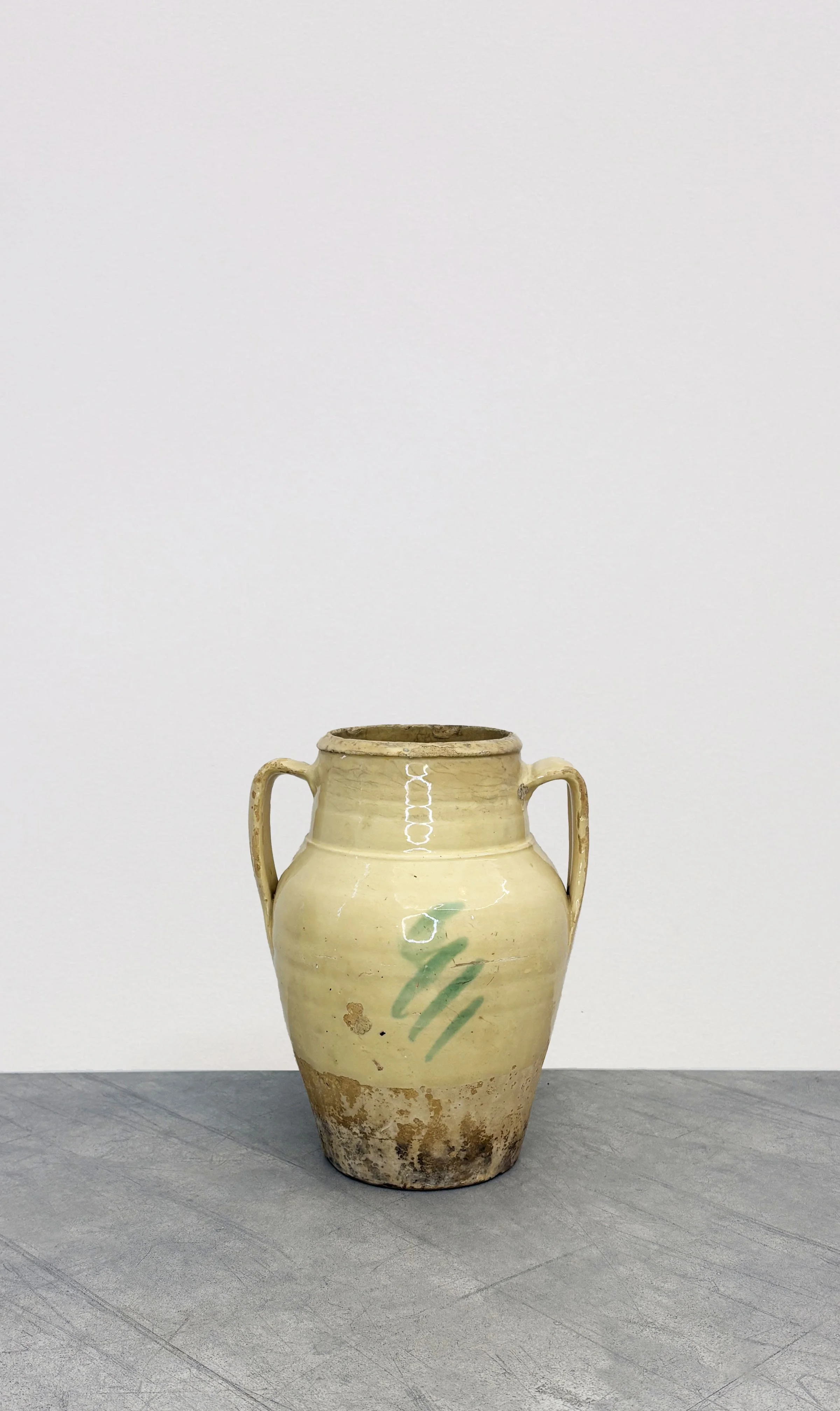 Antique Pastel Green Tree of Life Confit Pot