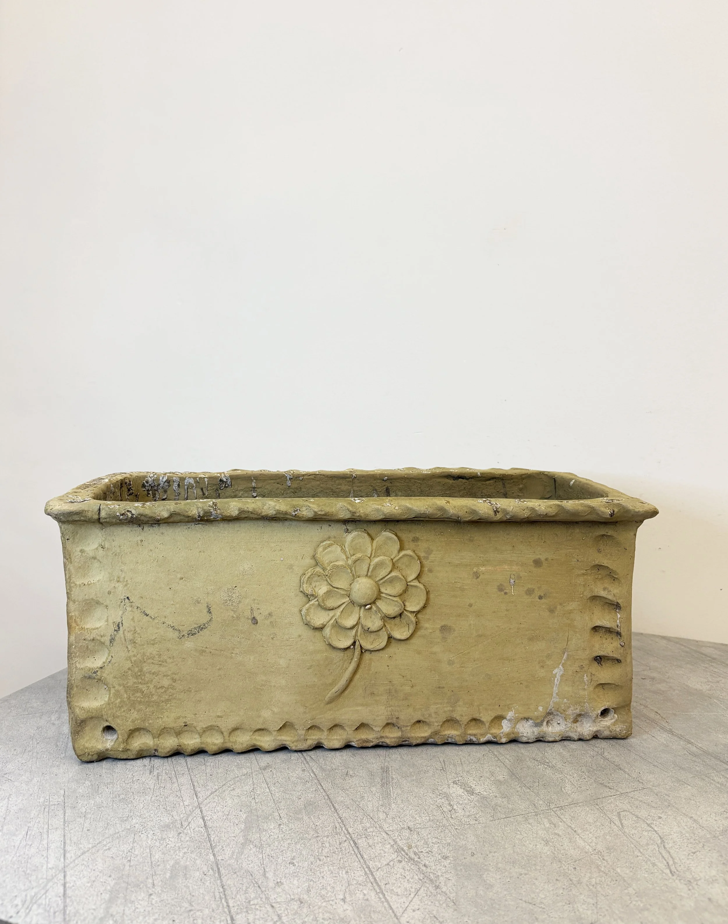 vintage rectangle ceramic balcony planter