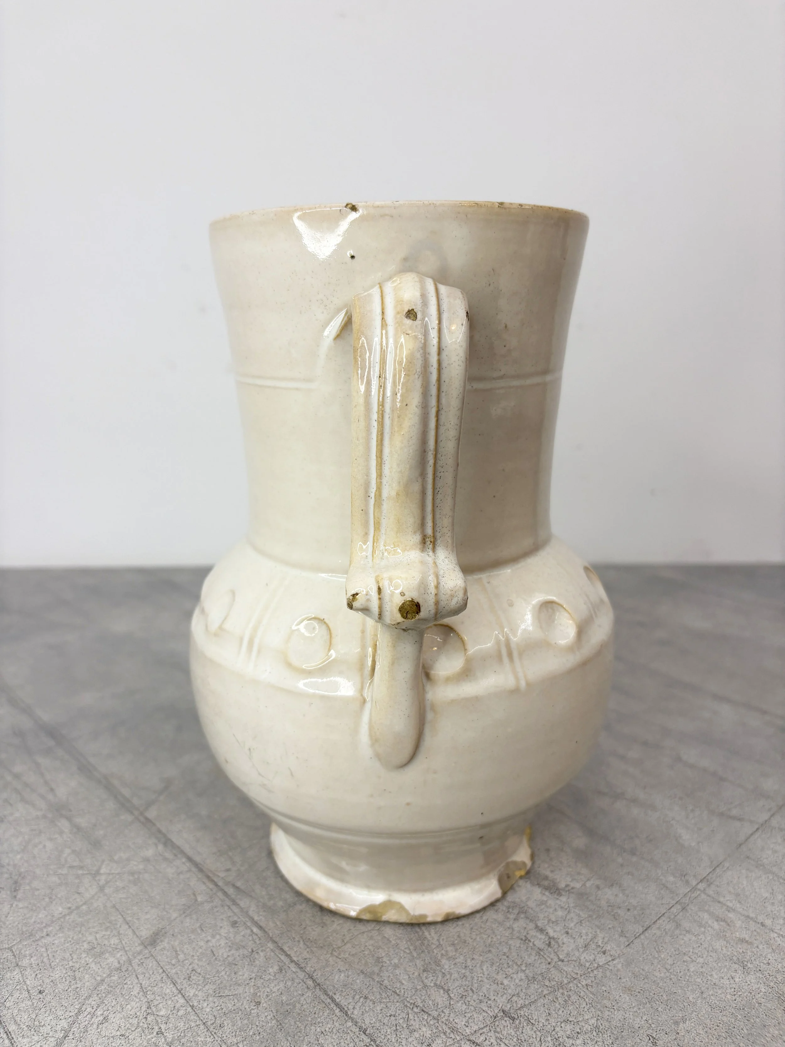 antique rustic white vase Puglia