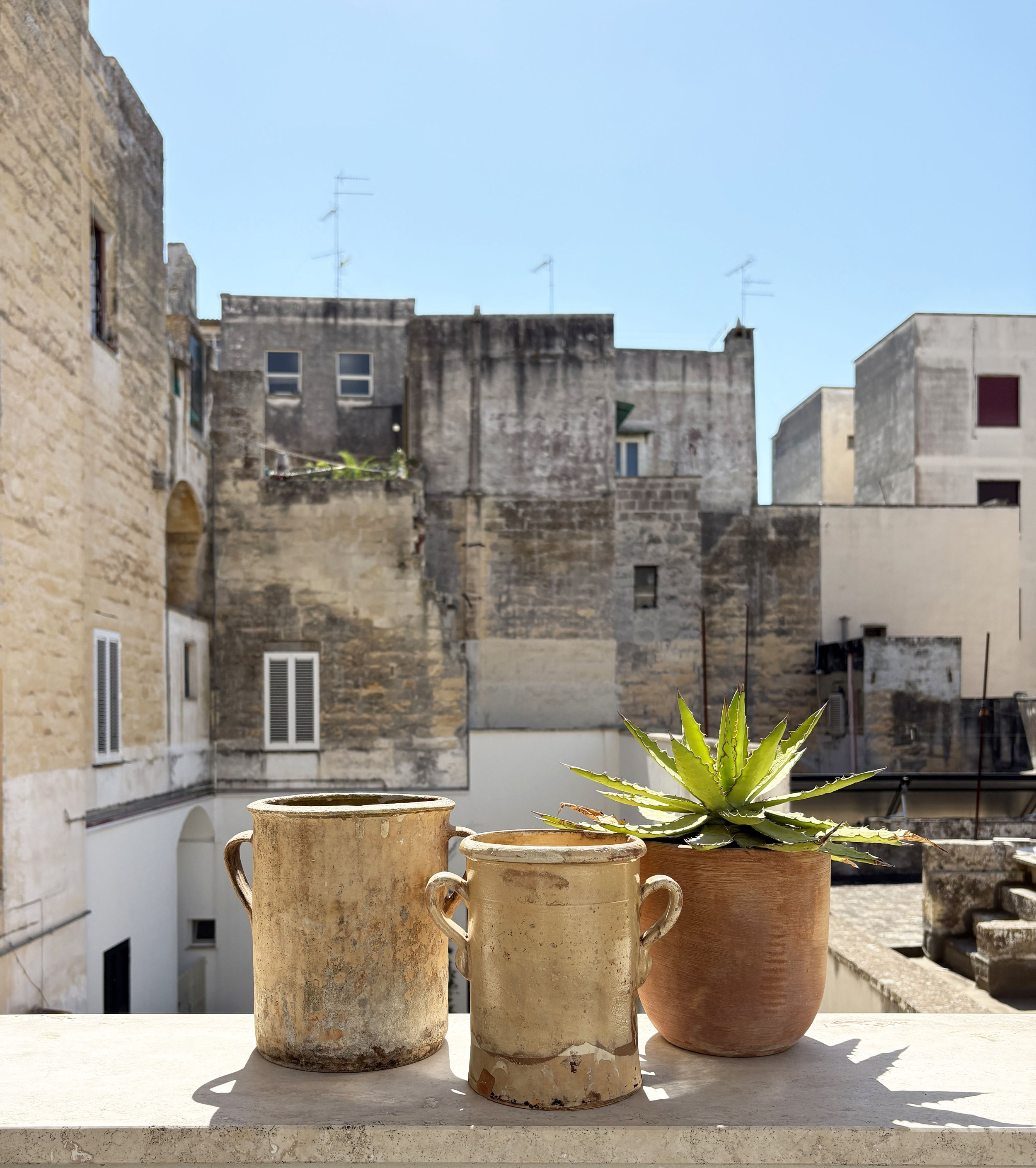 antique rustic confit pots southern Italy