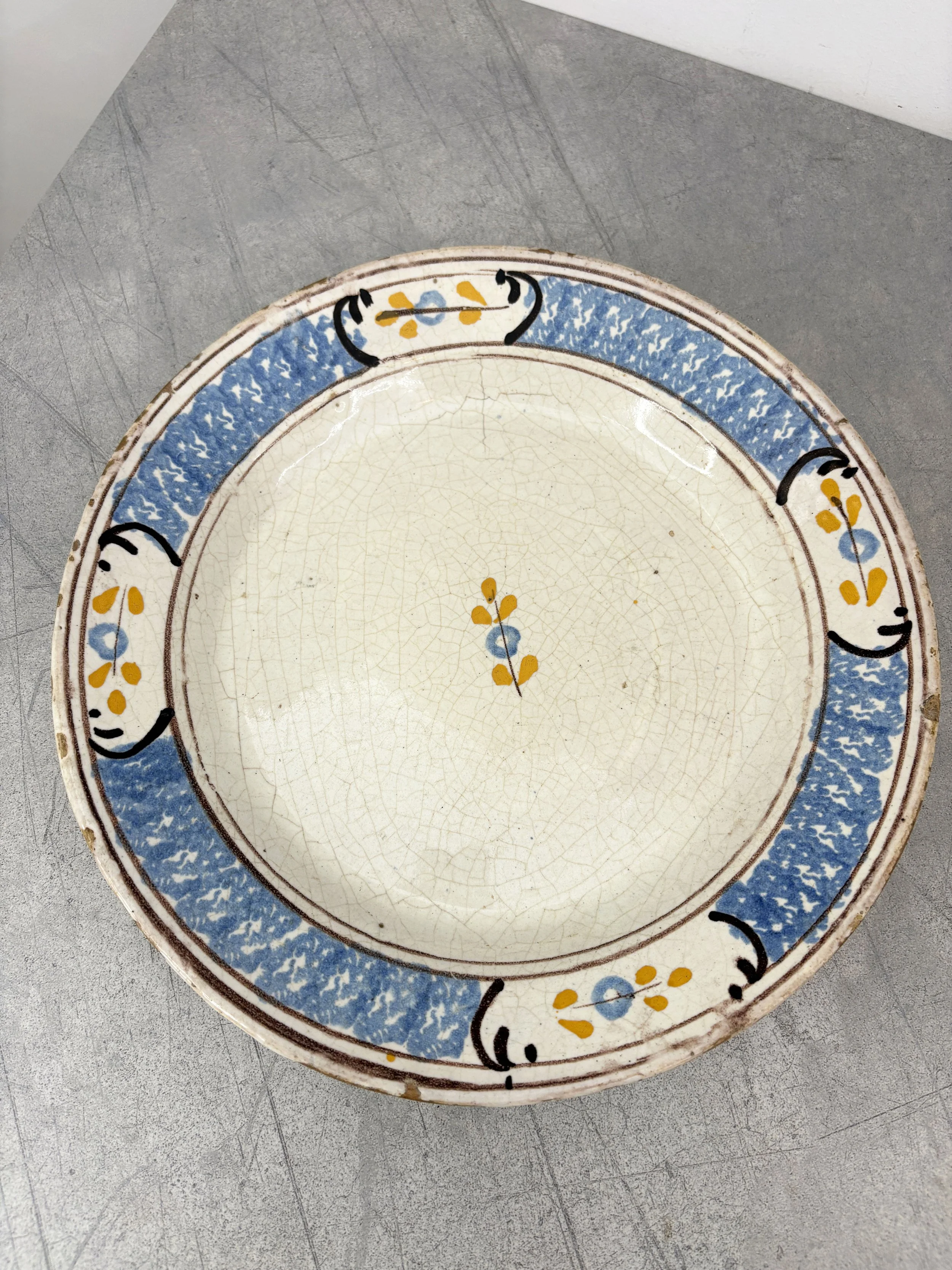 antique hand painted Italian plate