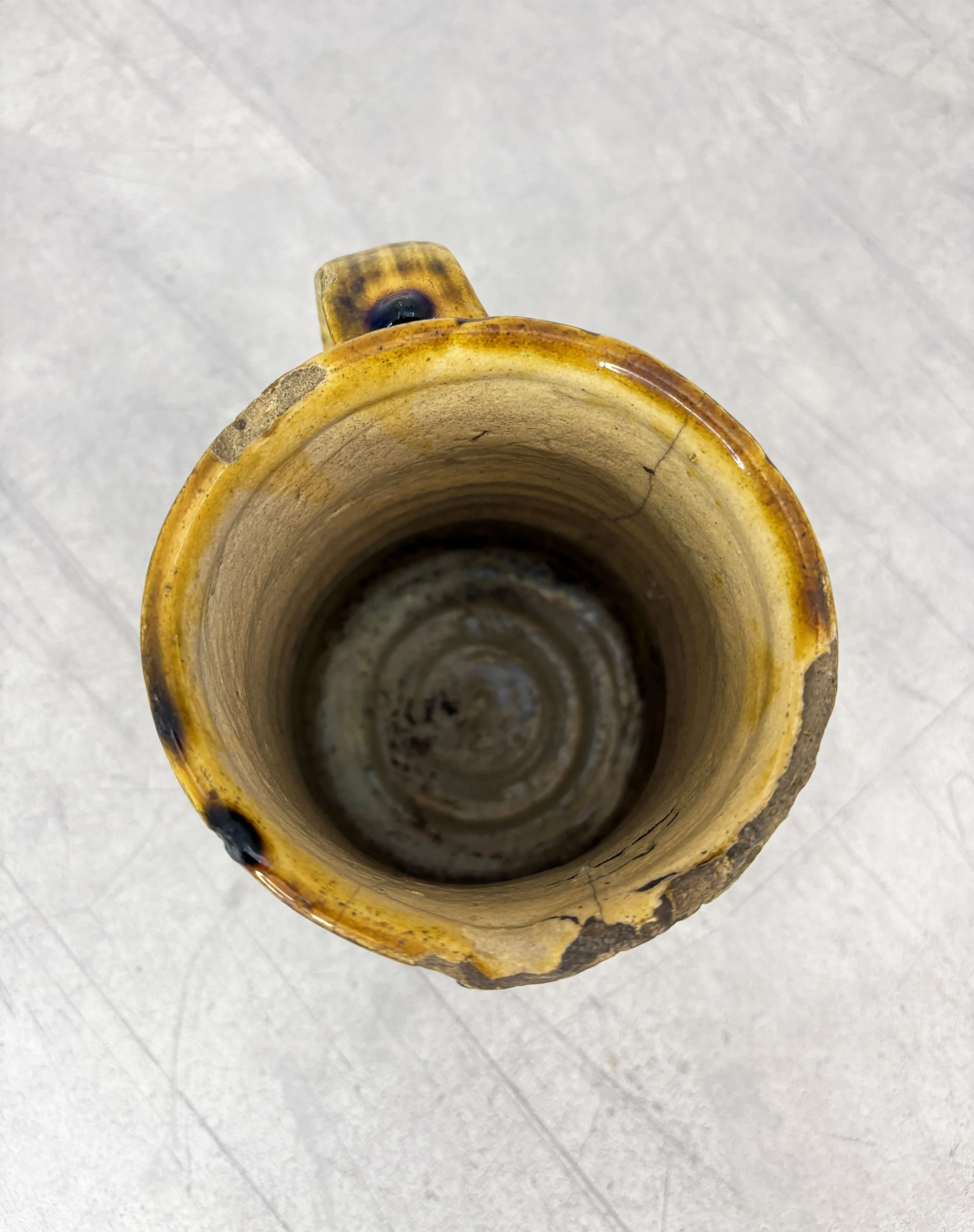 rustic ceramic pitcher