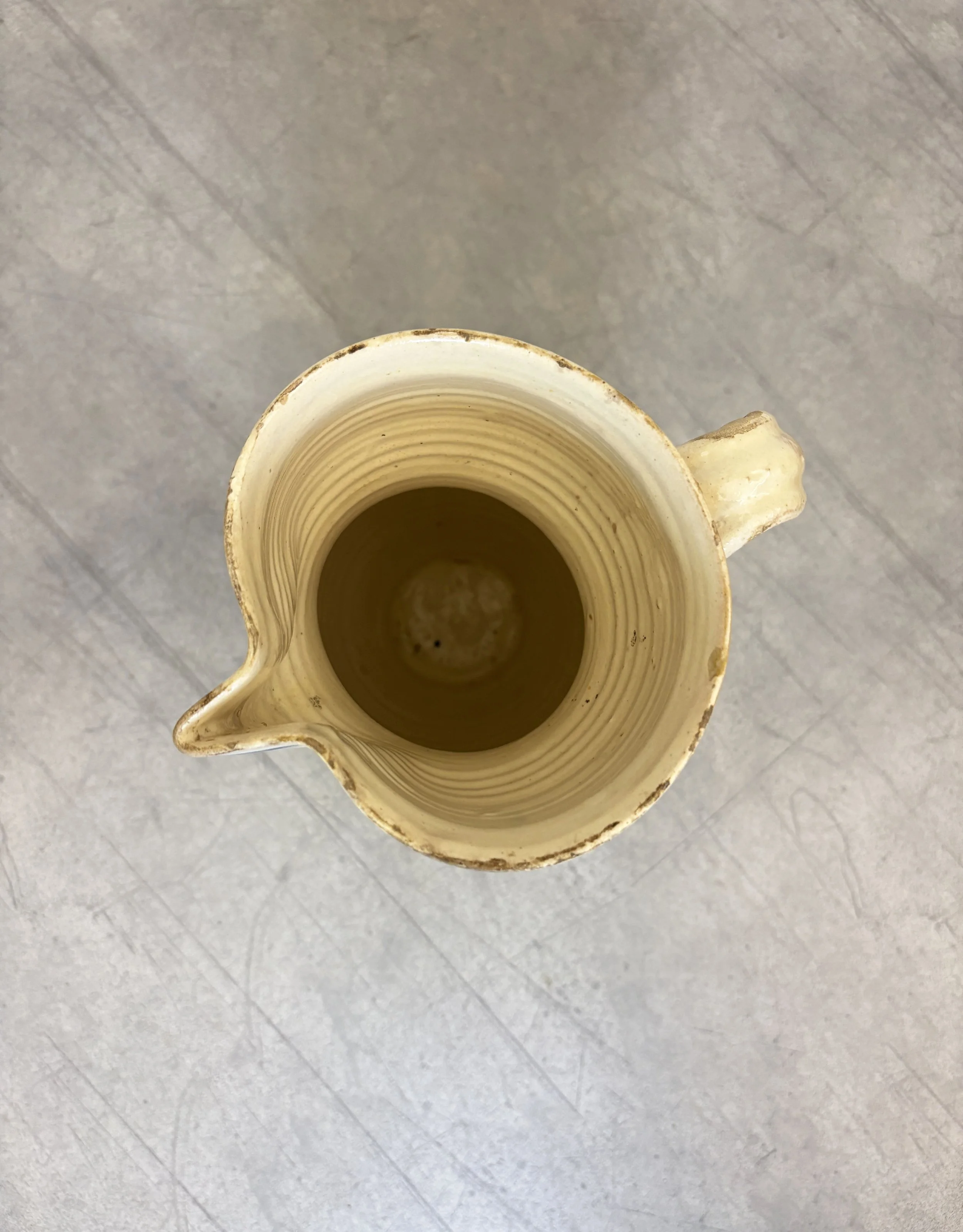 antique hand made ceramic southern Italian jug