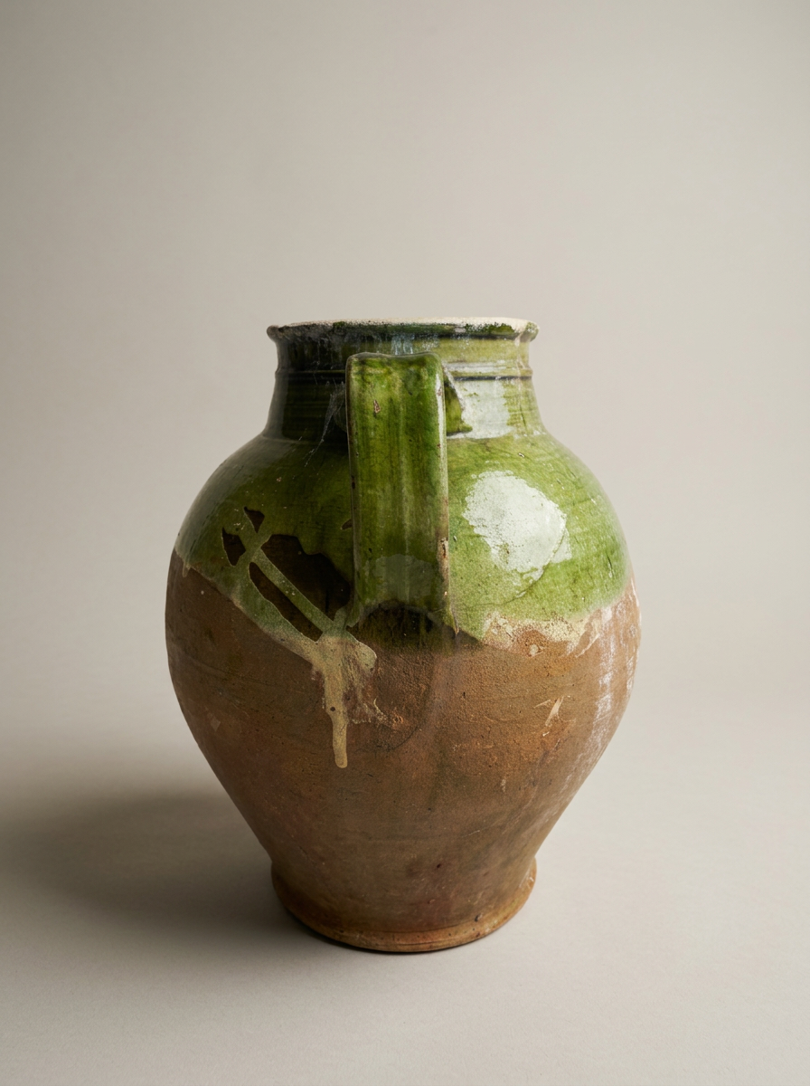 antique southern Italian rustic farmhouse pot