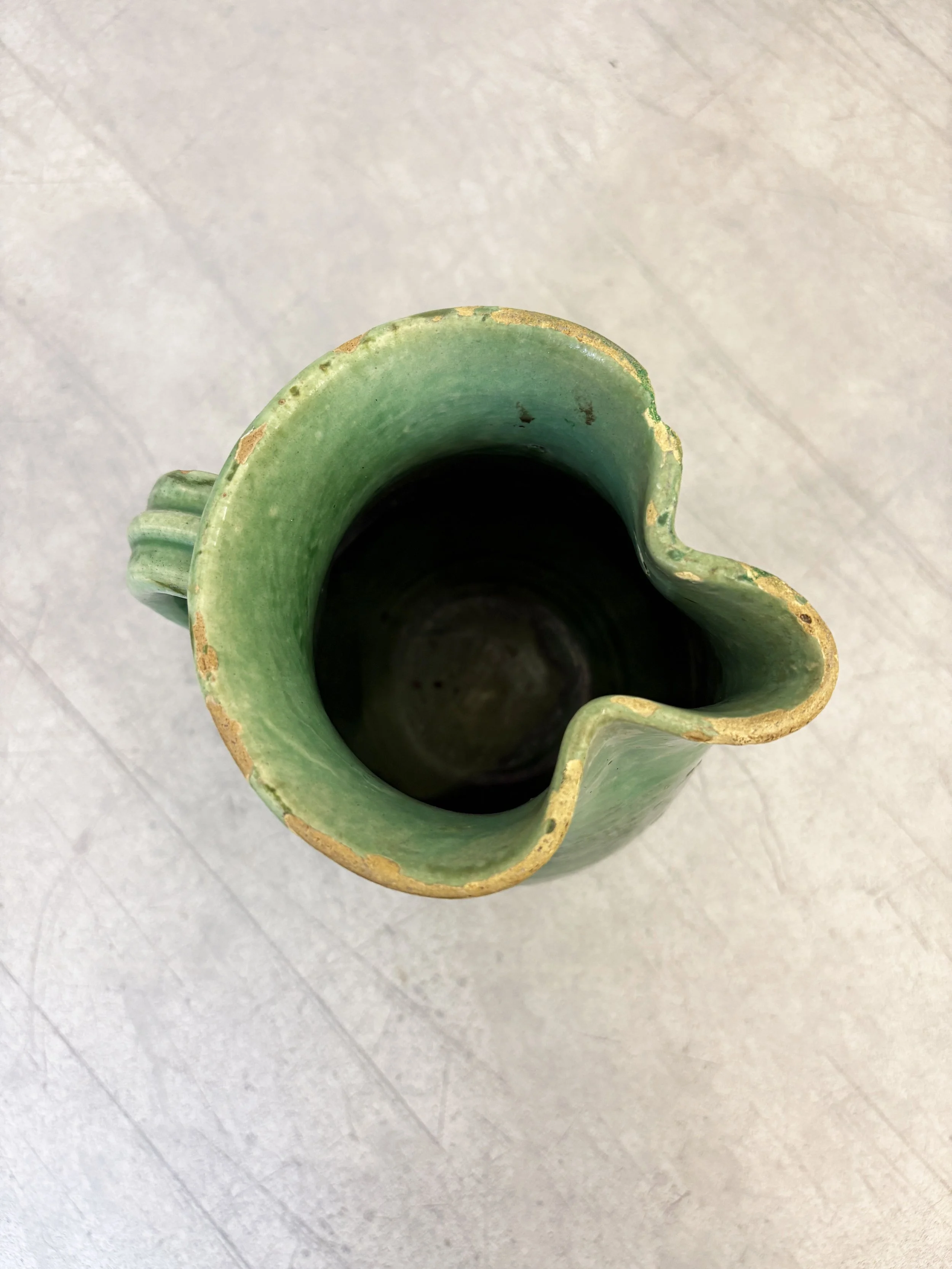antique pastel green jug Puglia
