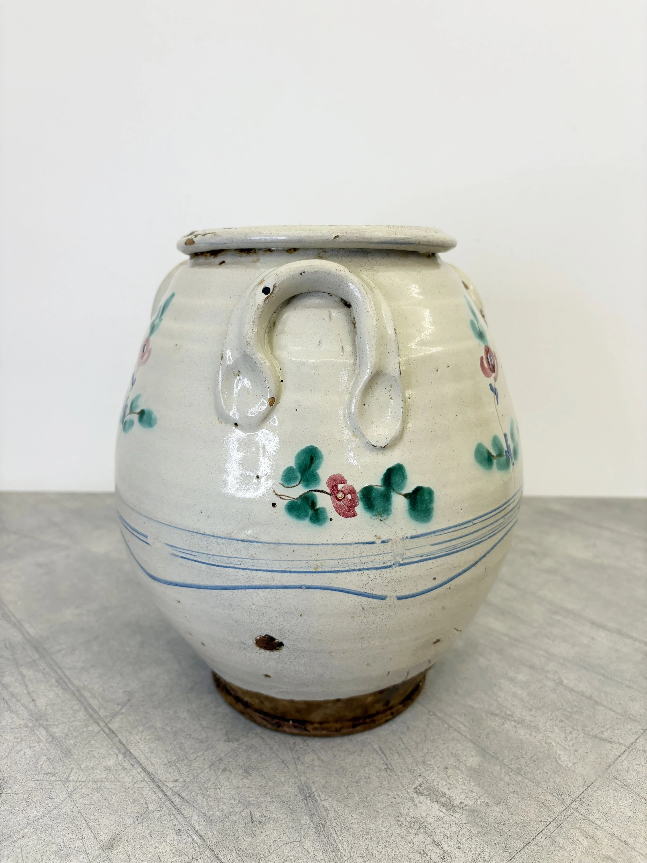 antique hand painted pot from Italy