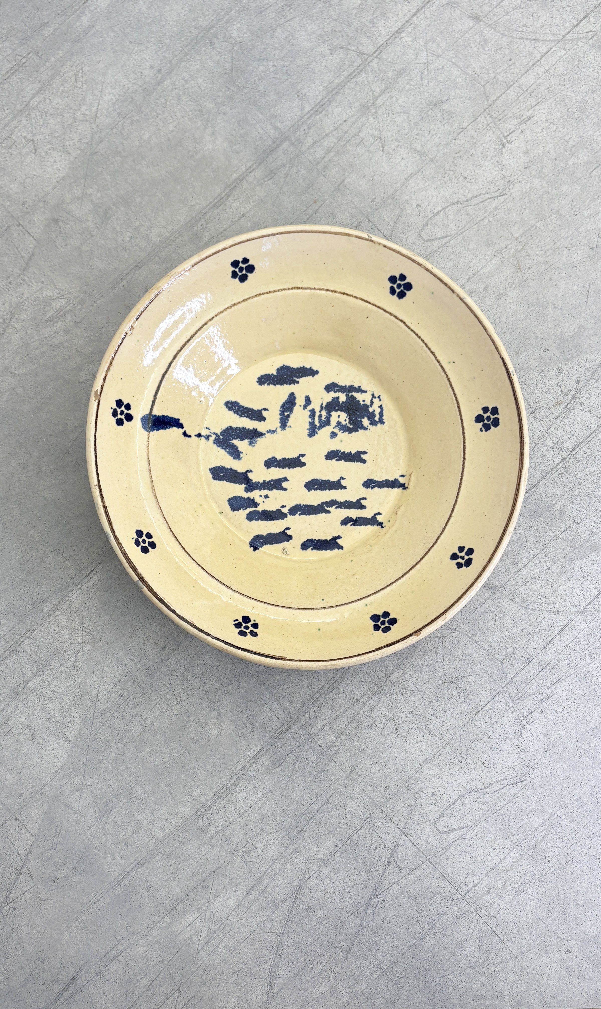 antique righe e stelle bowl Pugiia