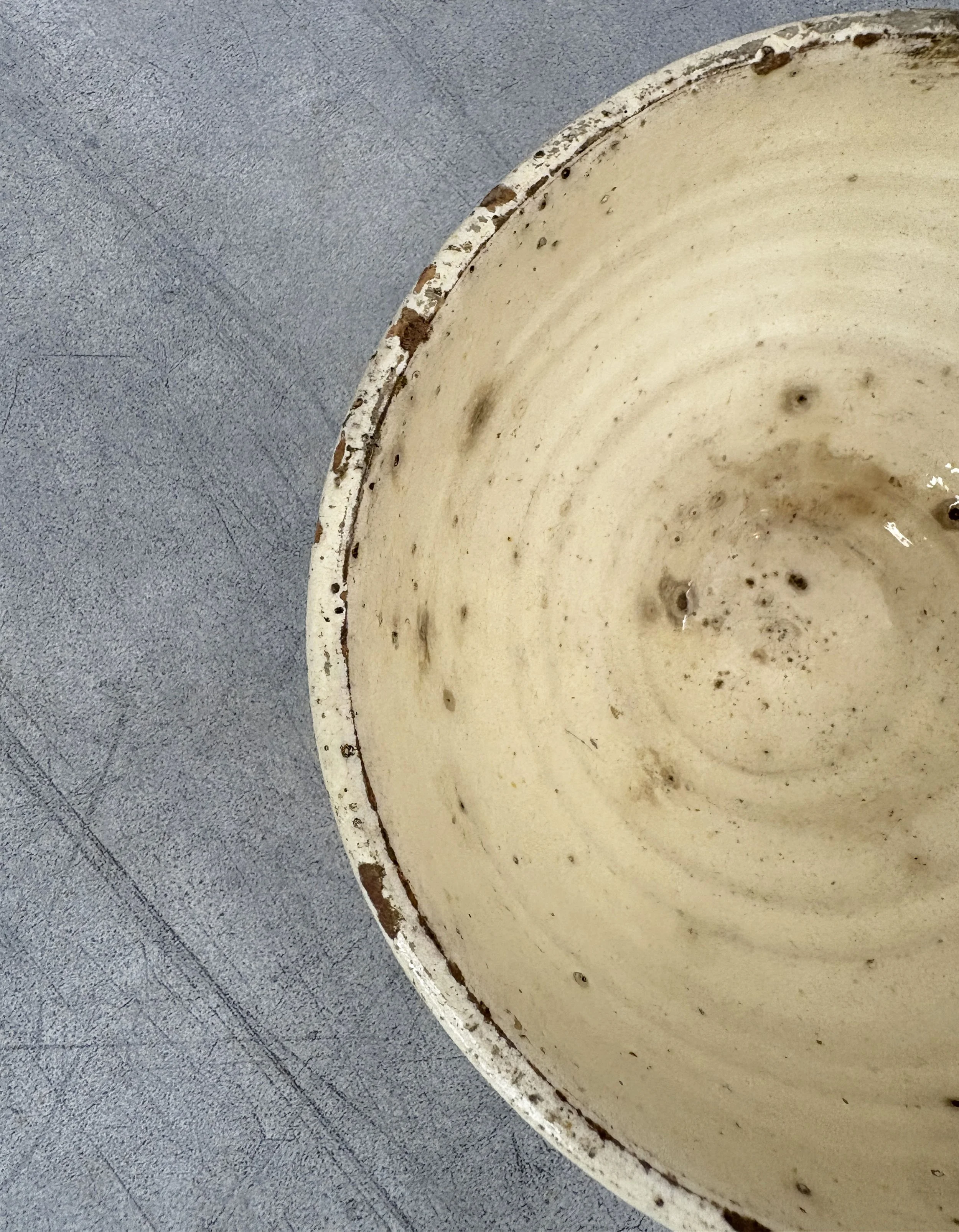 rustic white ceramic bowl