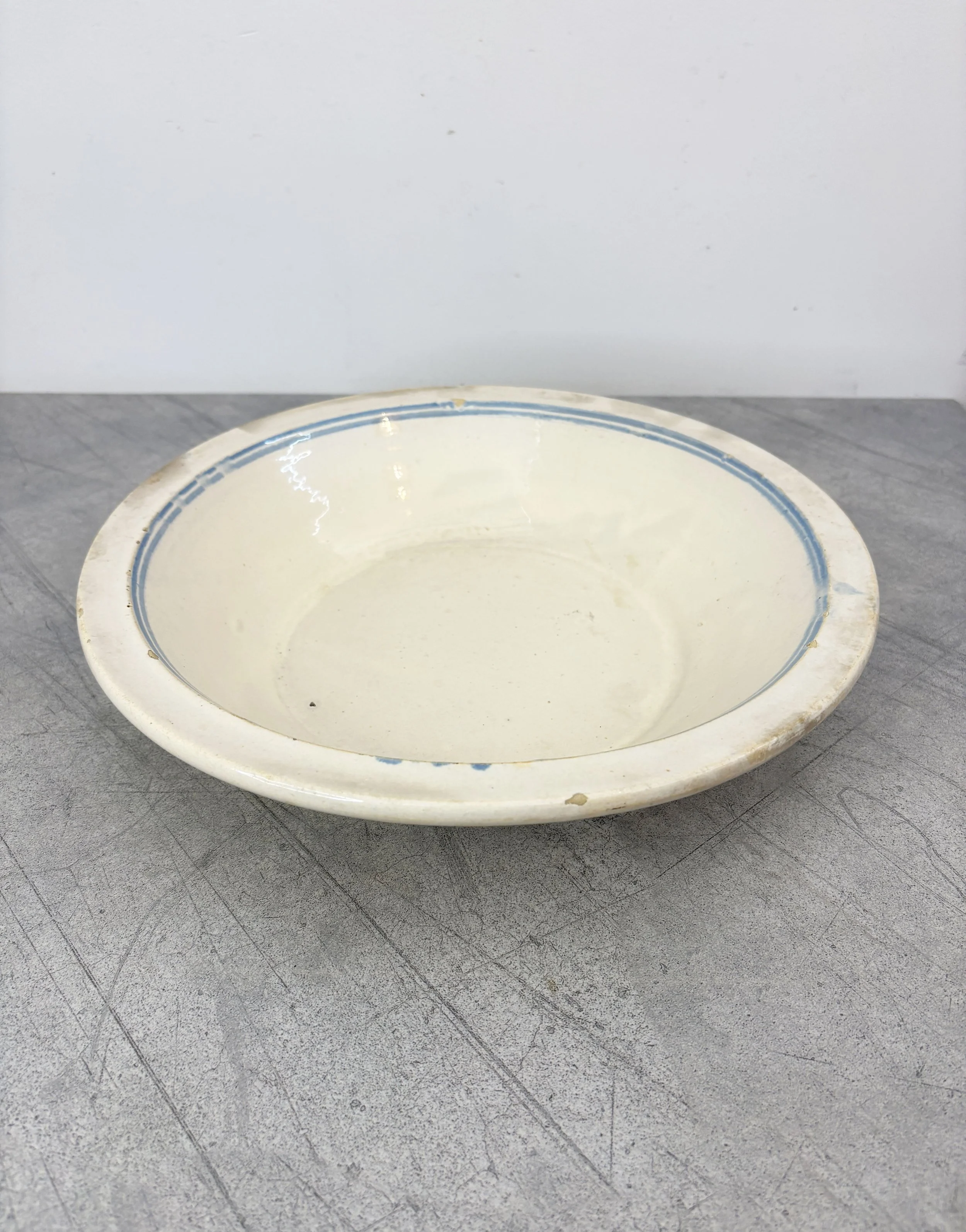large antique Italian ceramic bowl