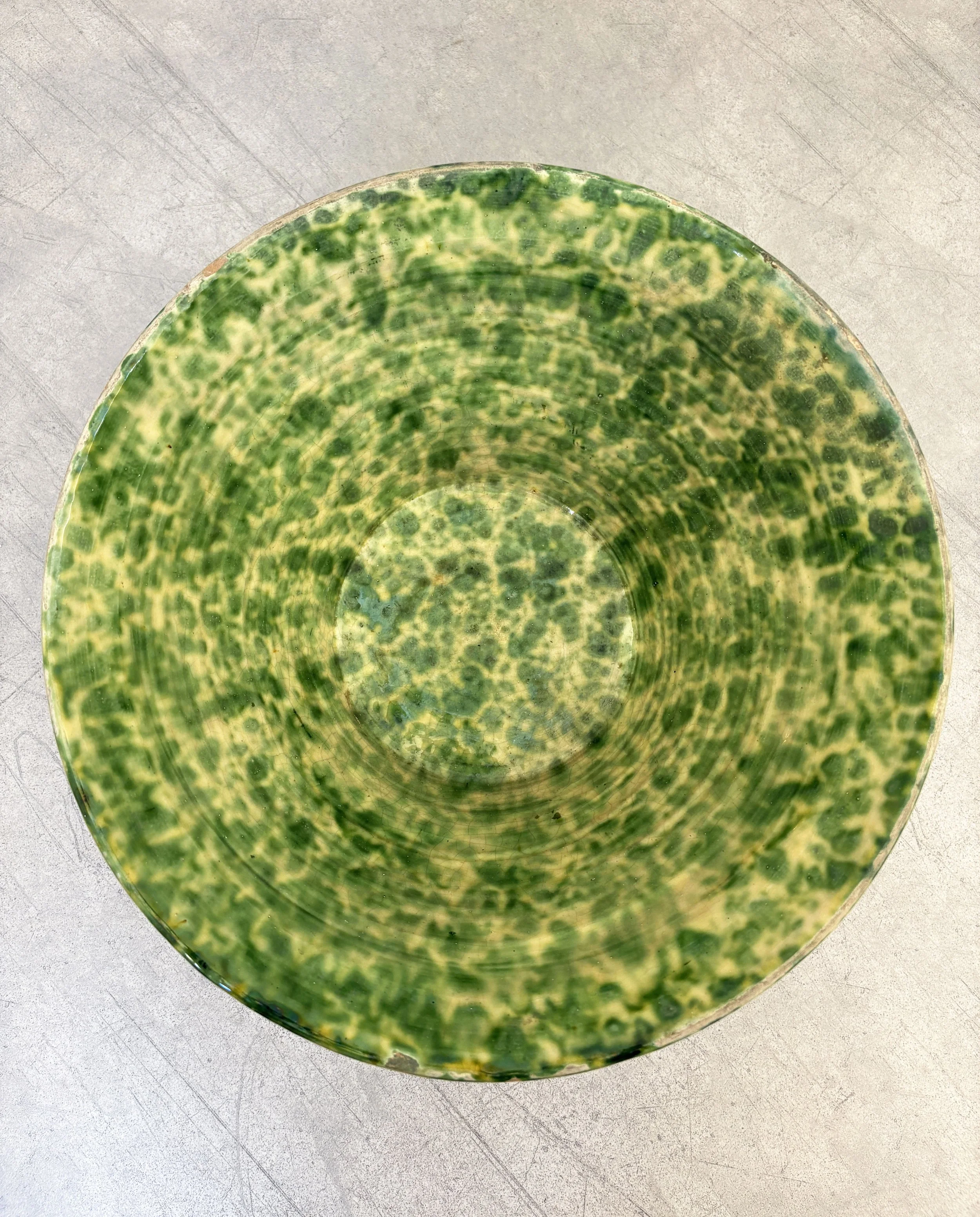 pistachio green glazed ceramic bowl
