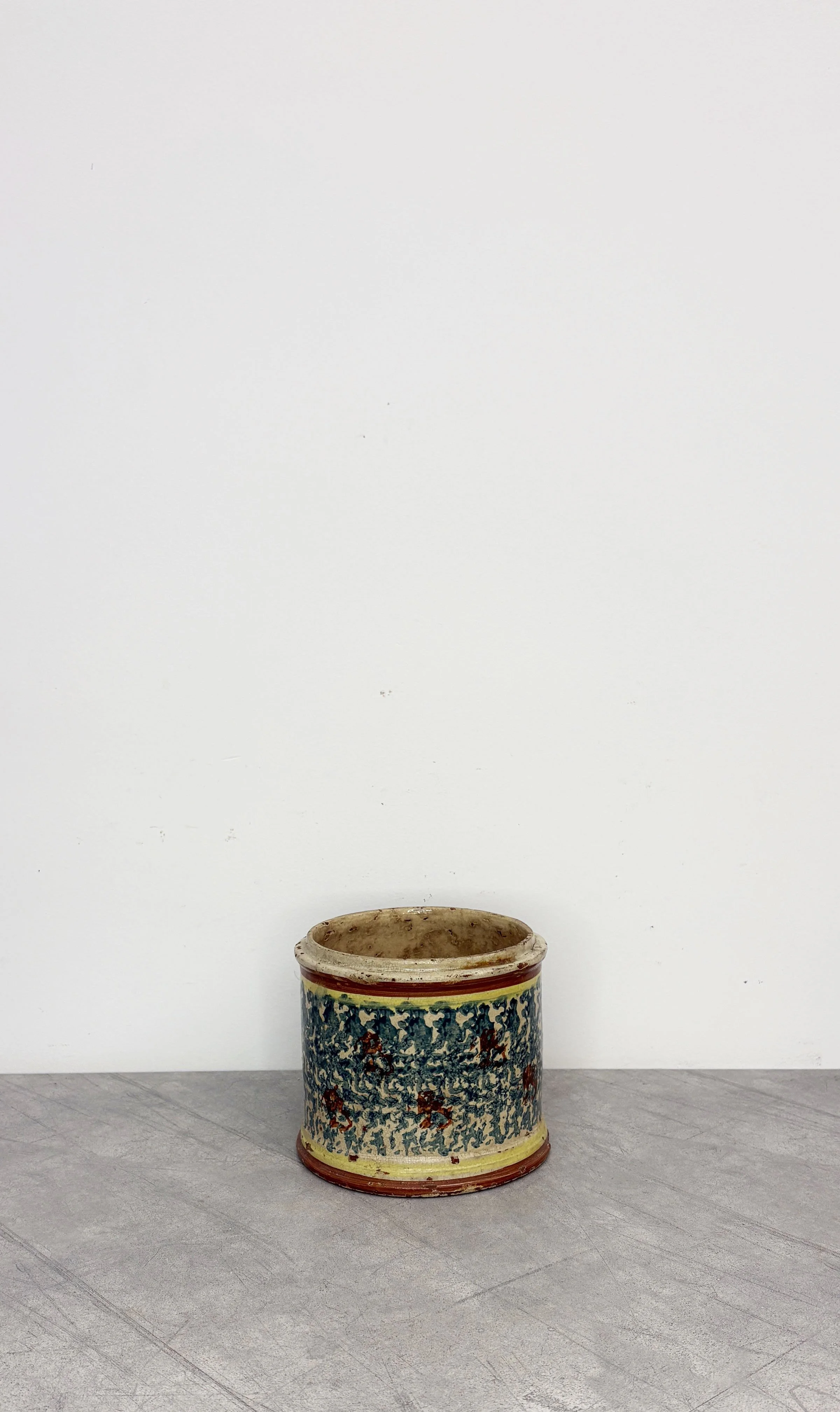 Antique Sicilian Splatter Glaze Pot