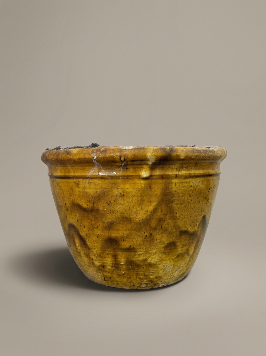 Vintage Mustard Glaze Bowl