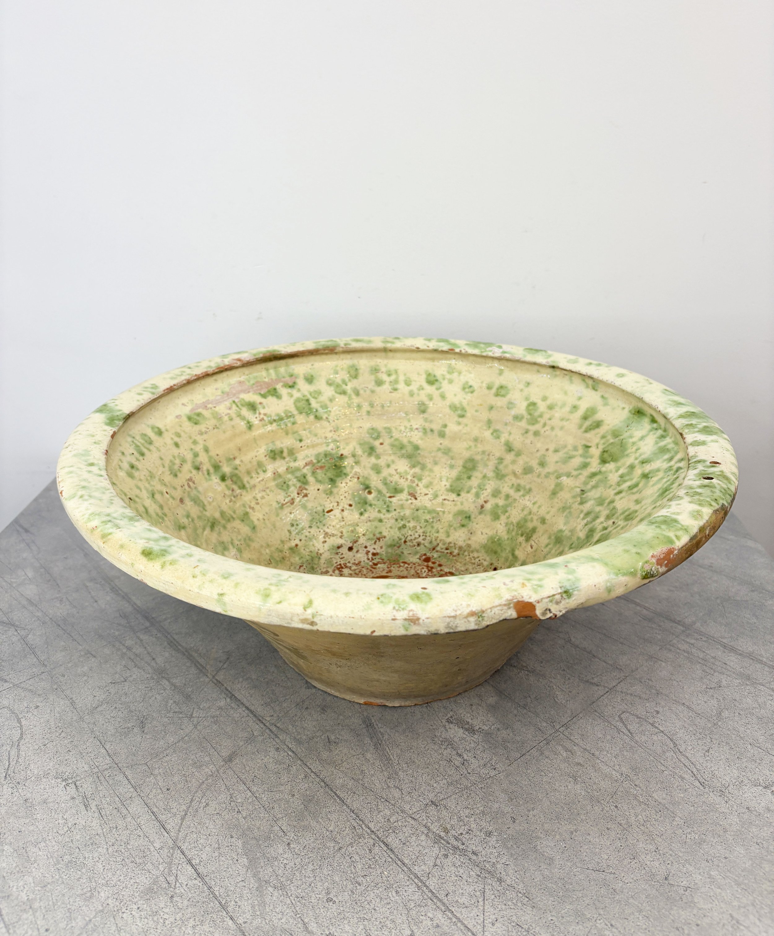 pastel green splatter glaze bowl Calabria