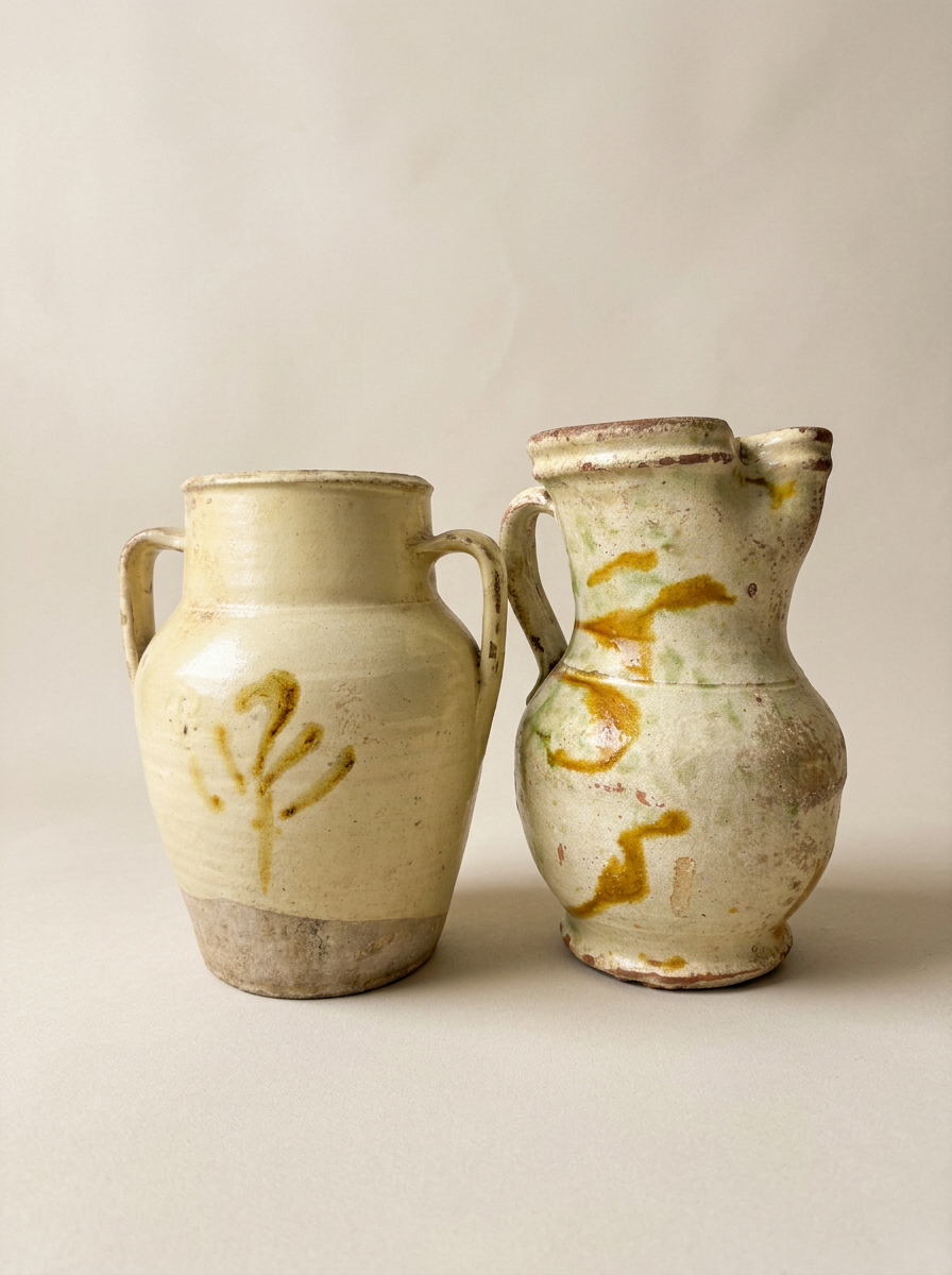antique southern Italian farmhouse pottery