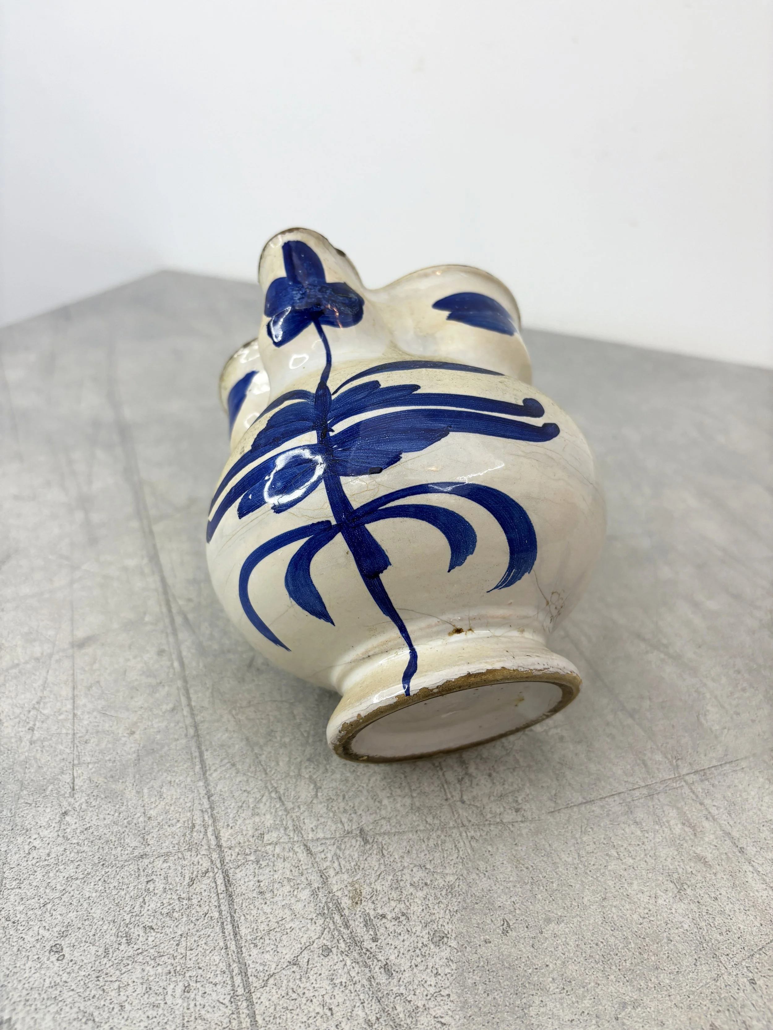 blue handpainted Italian apothecary jug