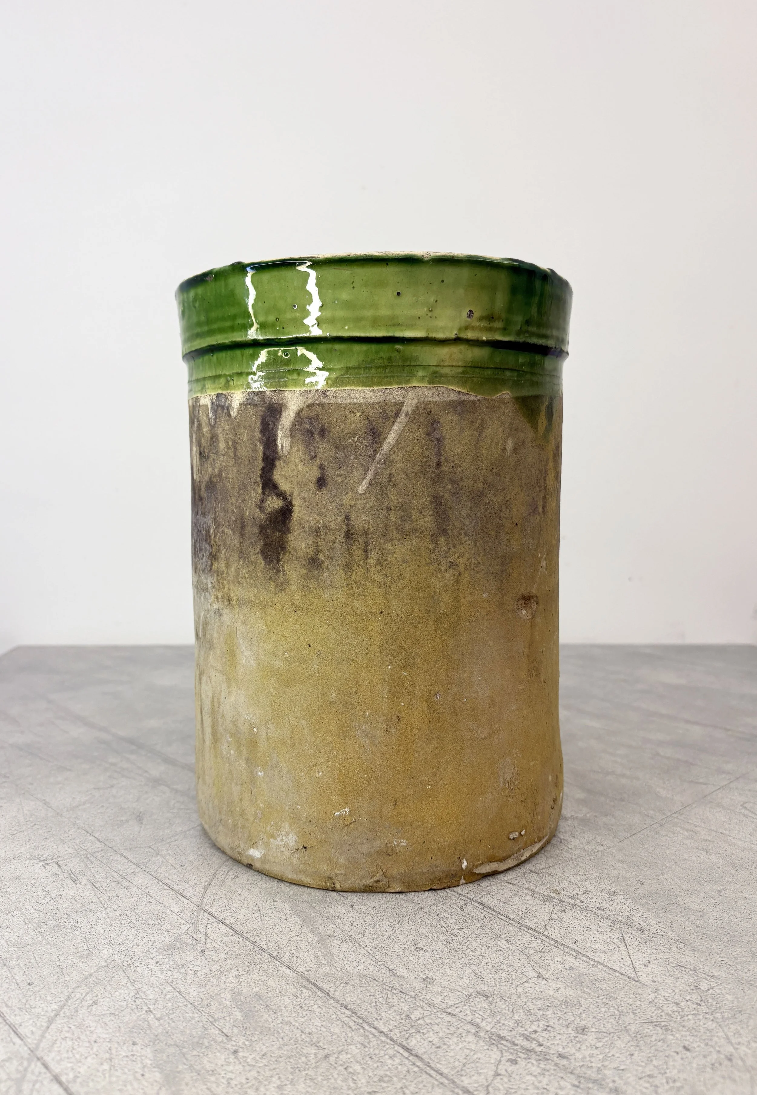 green glaze Italian farmhouse vase