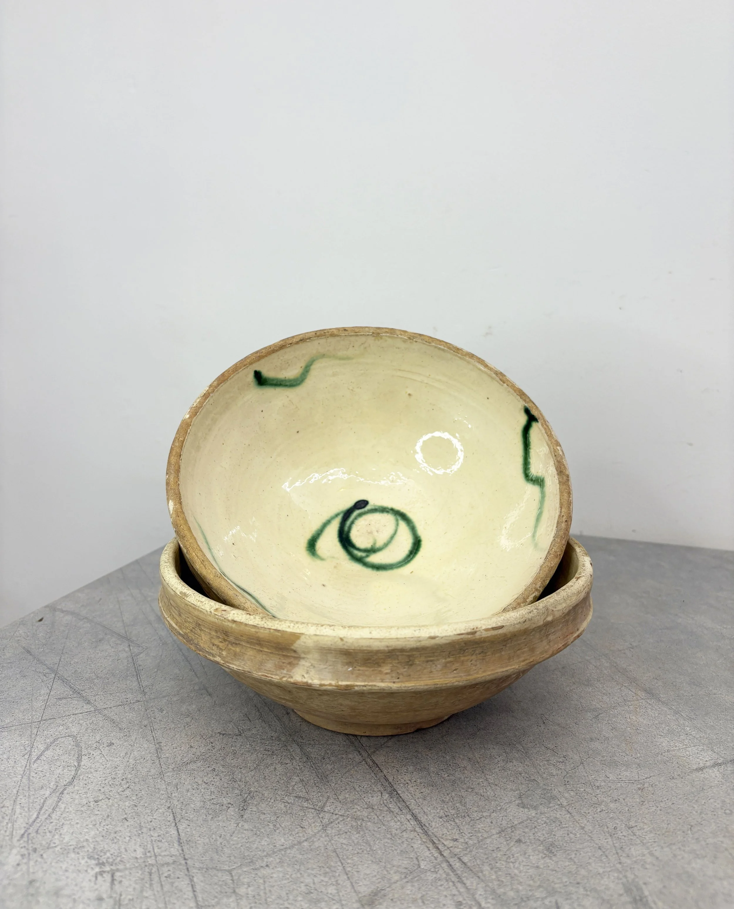 antique hand painted ceramic bowls