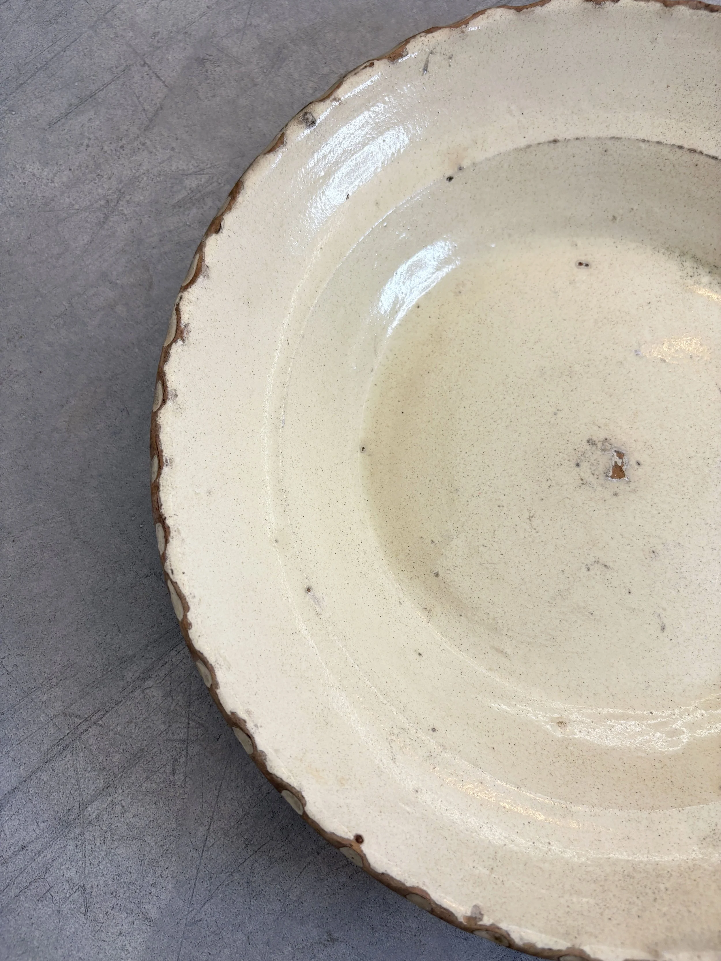 rustic scalloped edge plate southern Italy