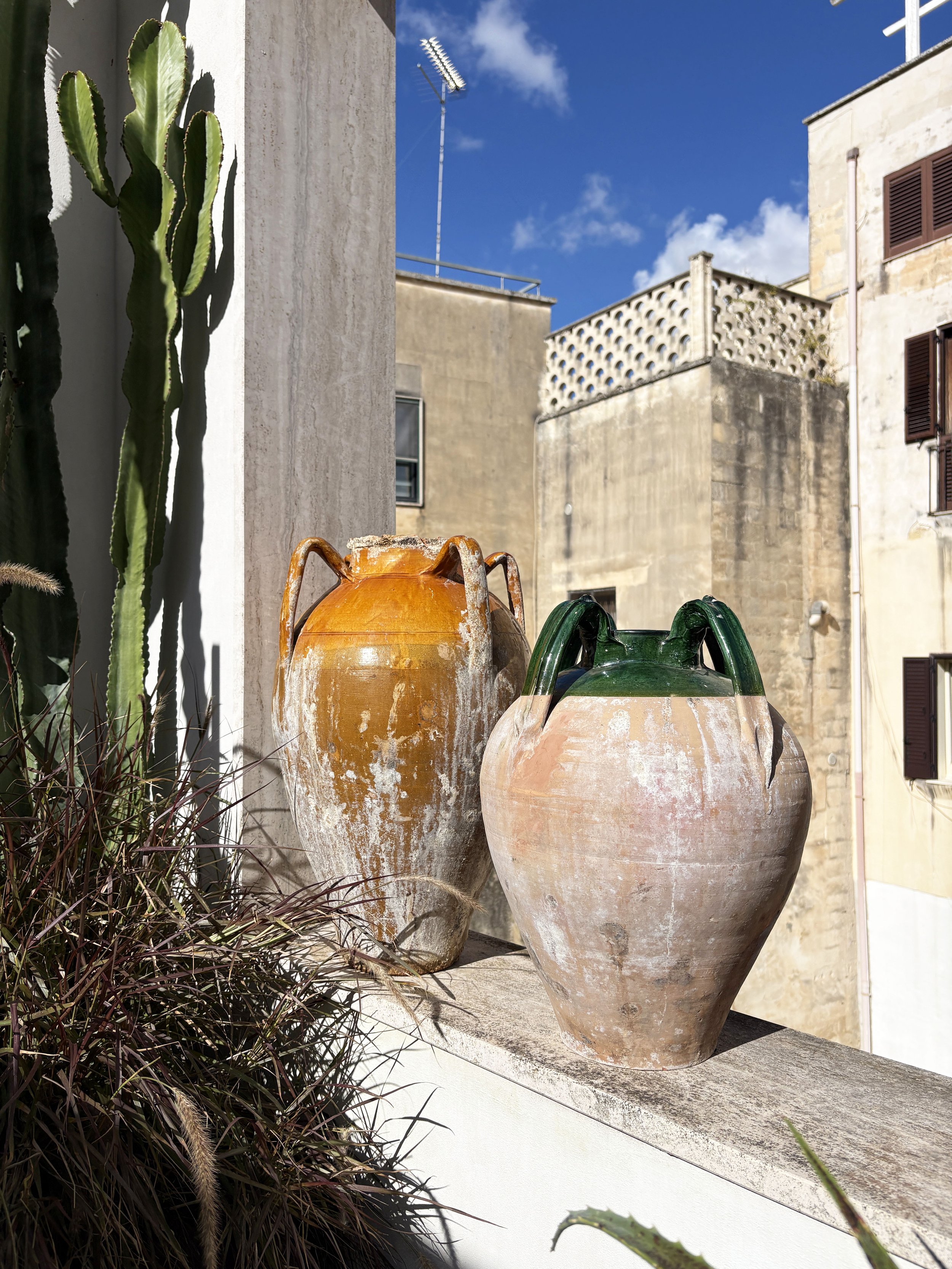 rustic Italian garden pots