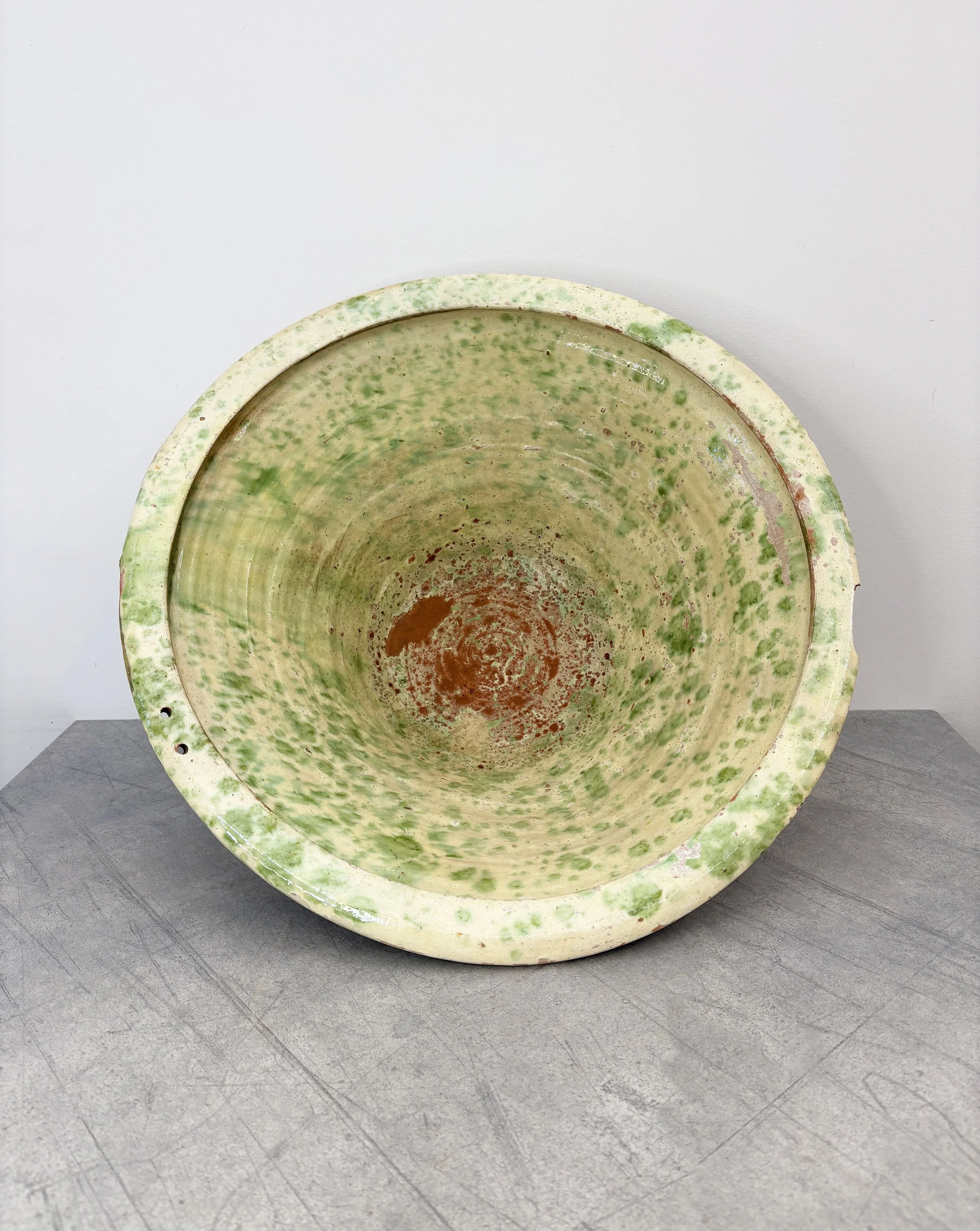 large antique farmhouse bowl from Calabria