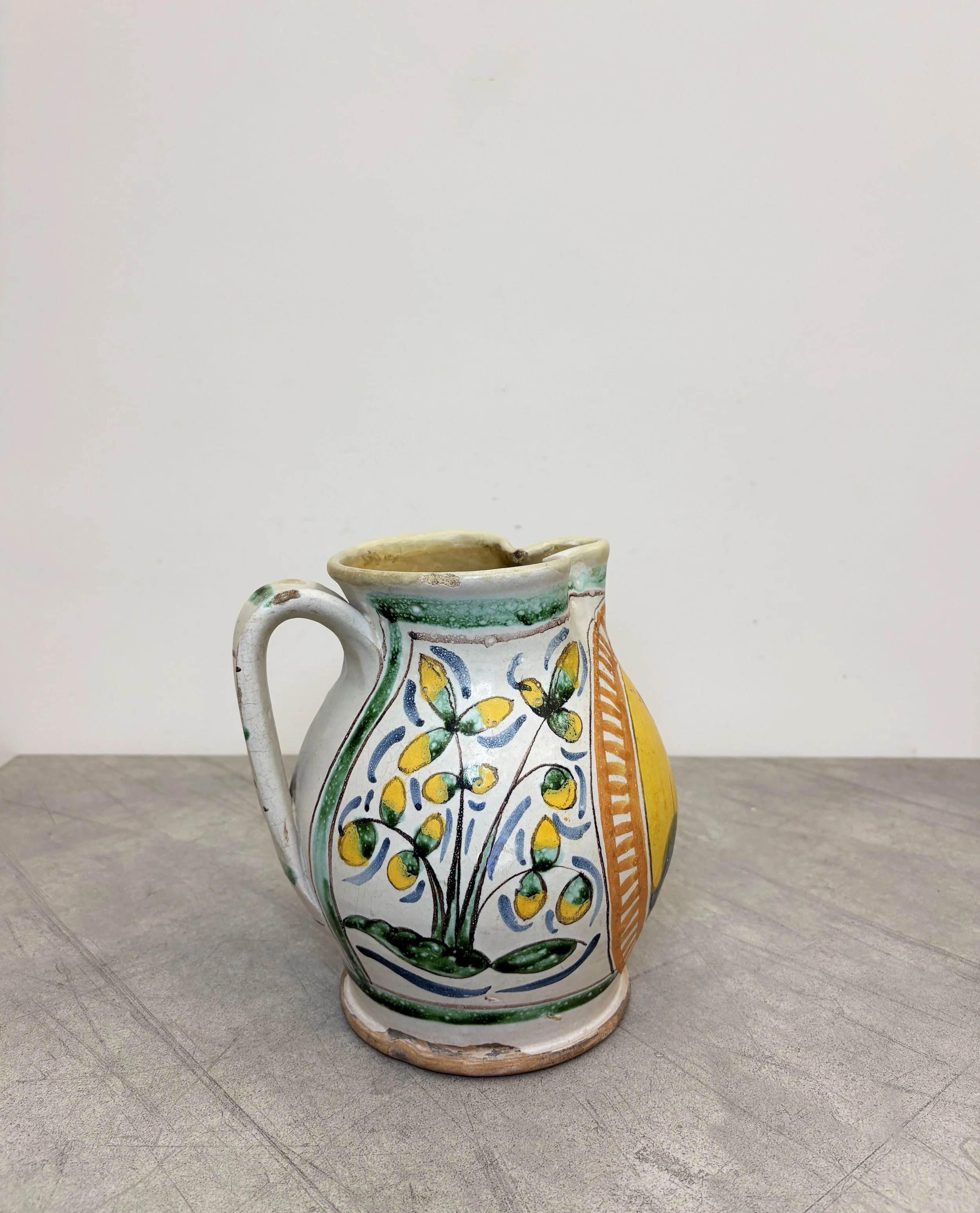 antique floral jug Toscana Italy