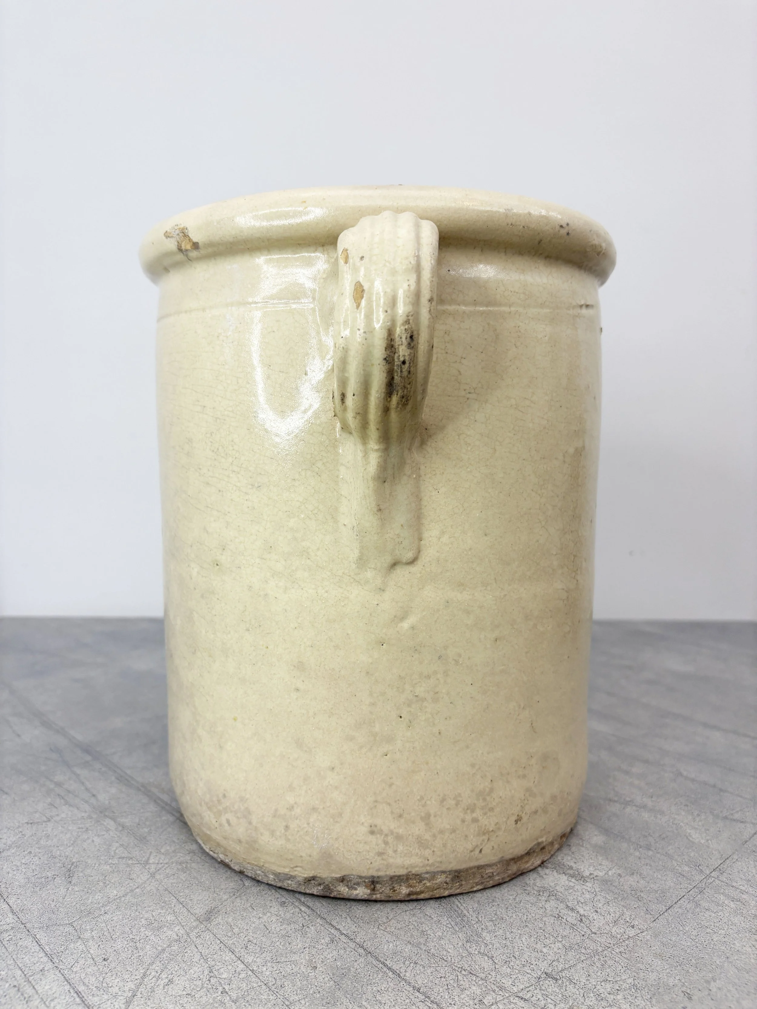 large white vase with handles