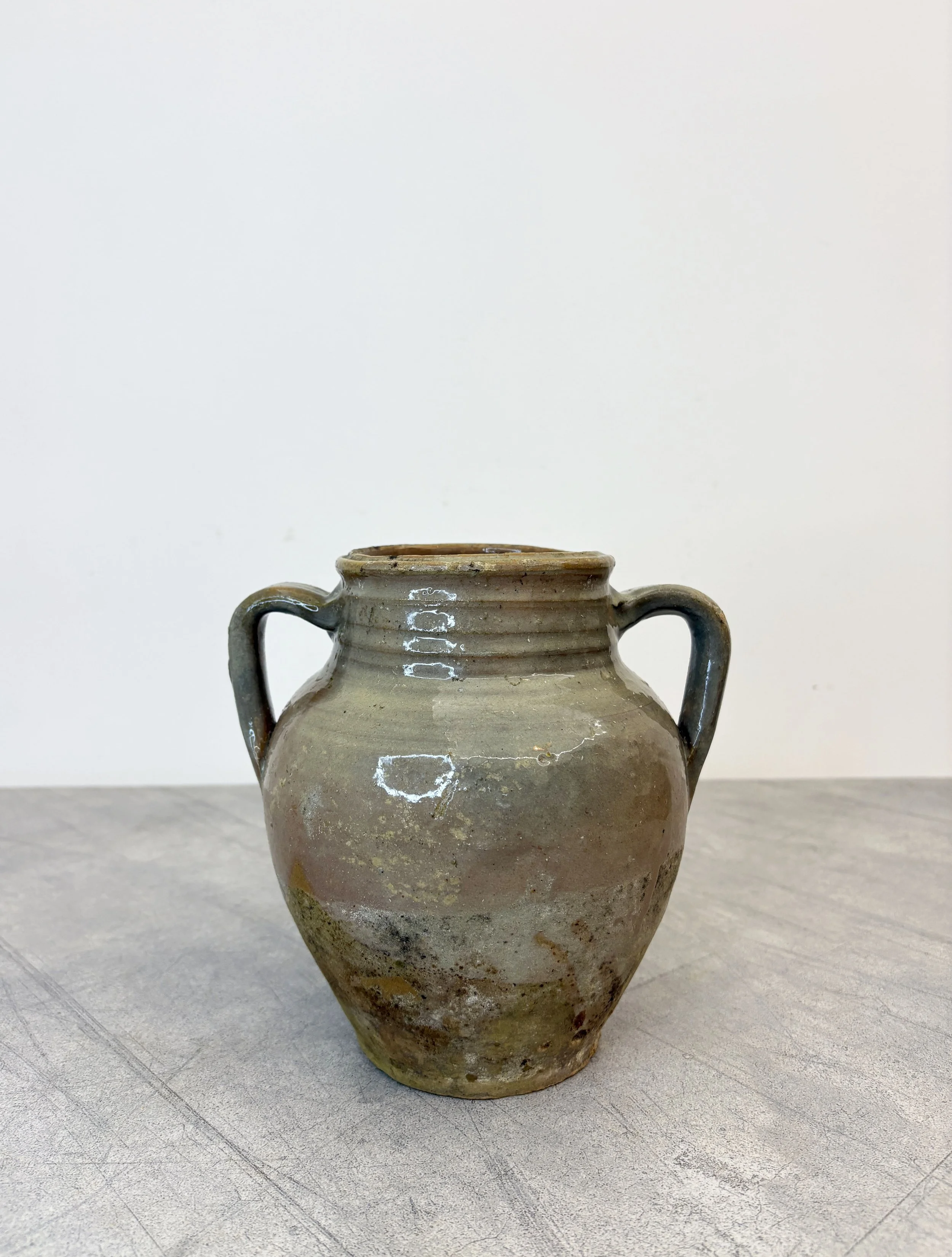 rusic ceramic vase with handles