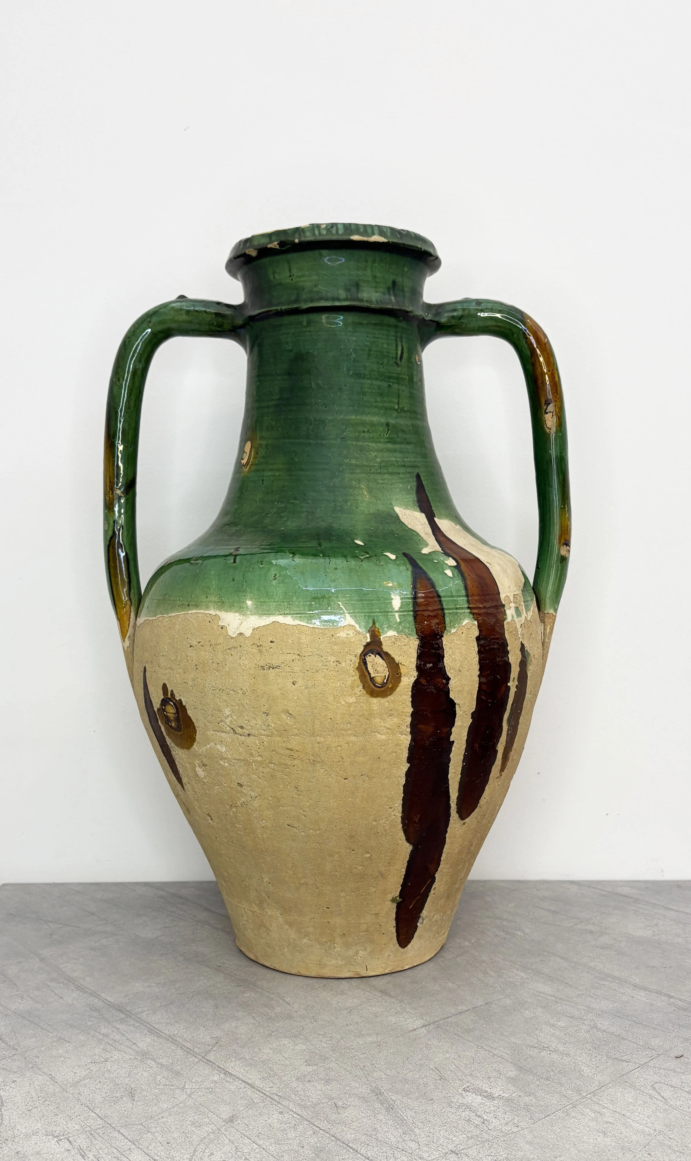 LARGE ANTIQUE CERAMIC AMPHORA PUGLIA