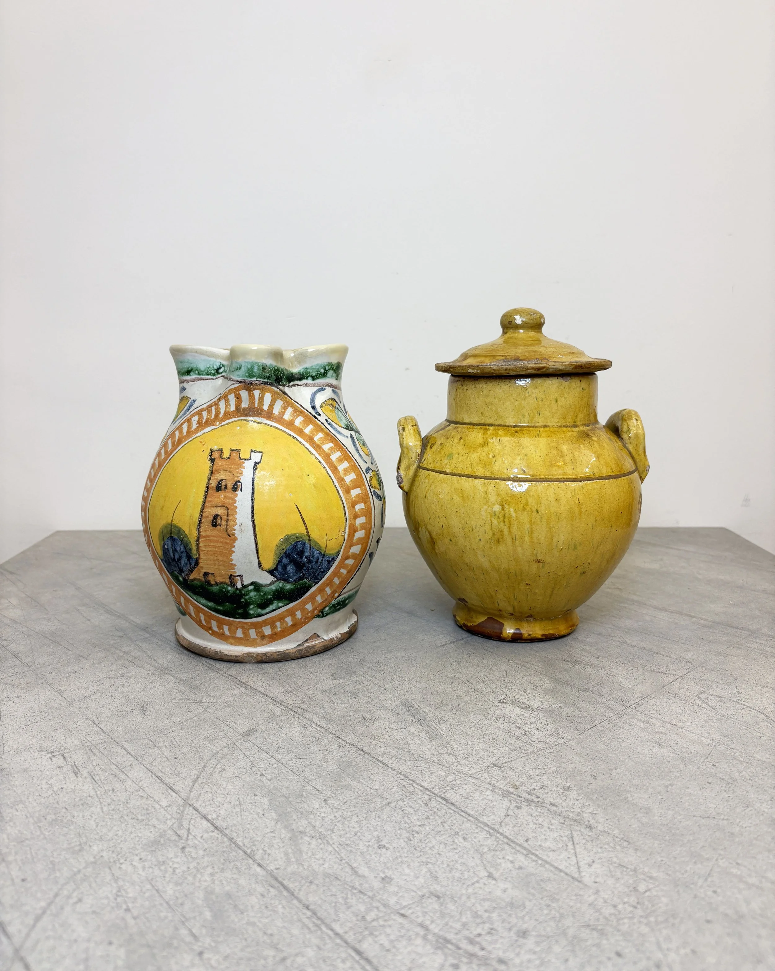 antique Italian farmhouse pottery
