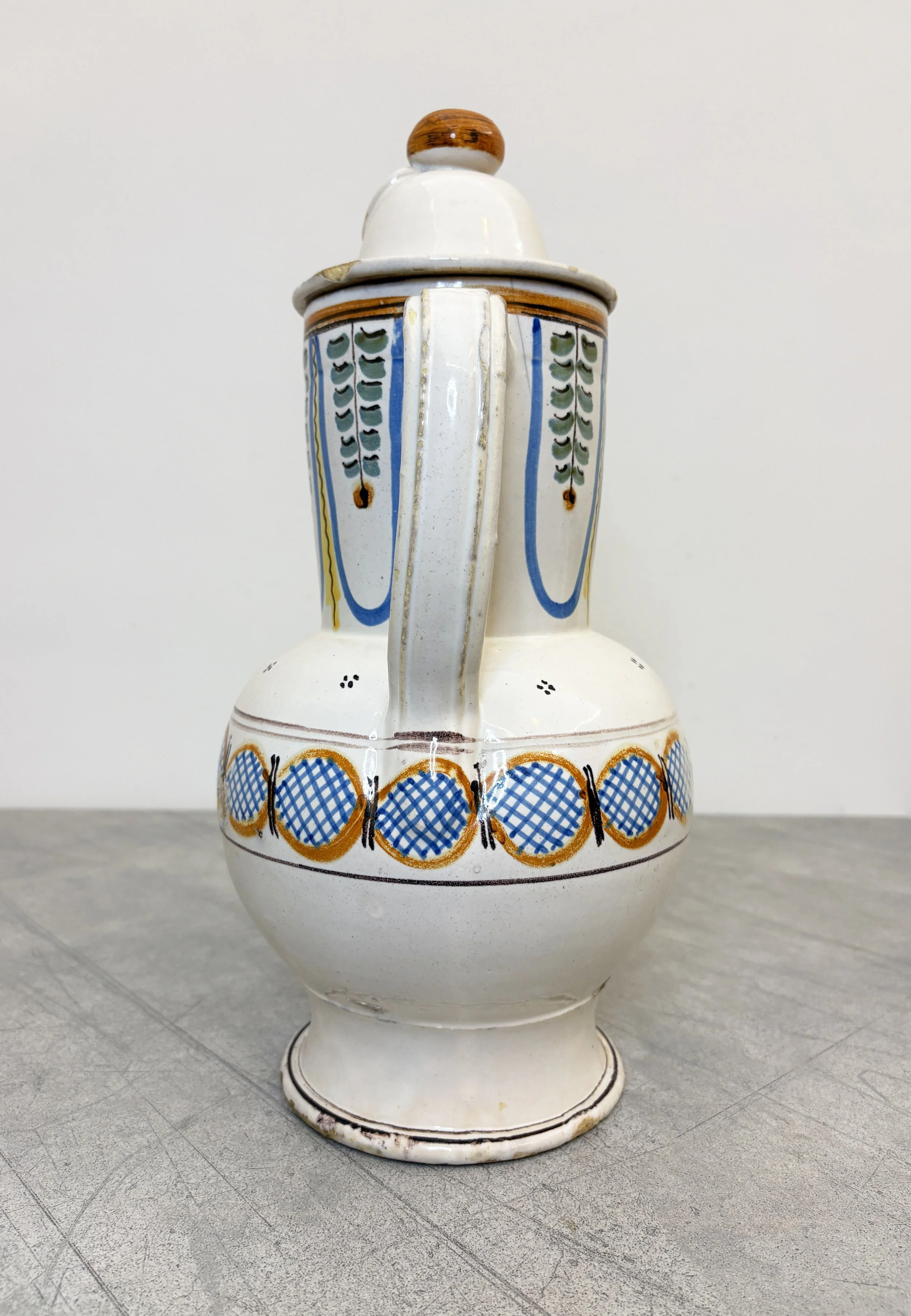 antique Italian vase with lid