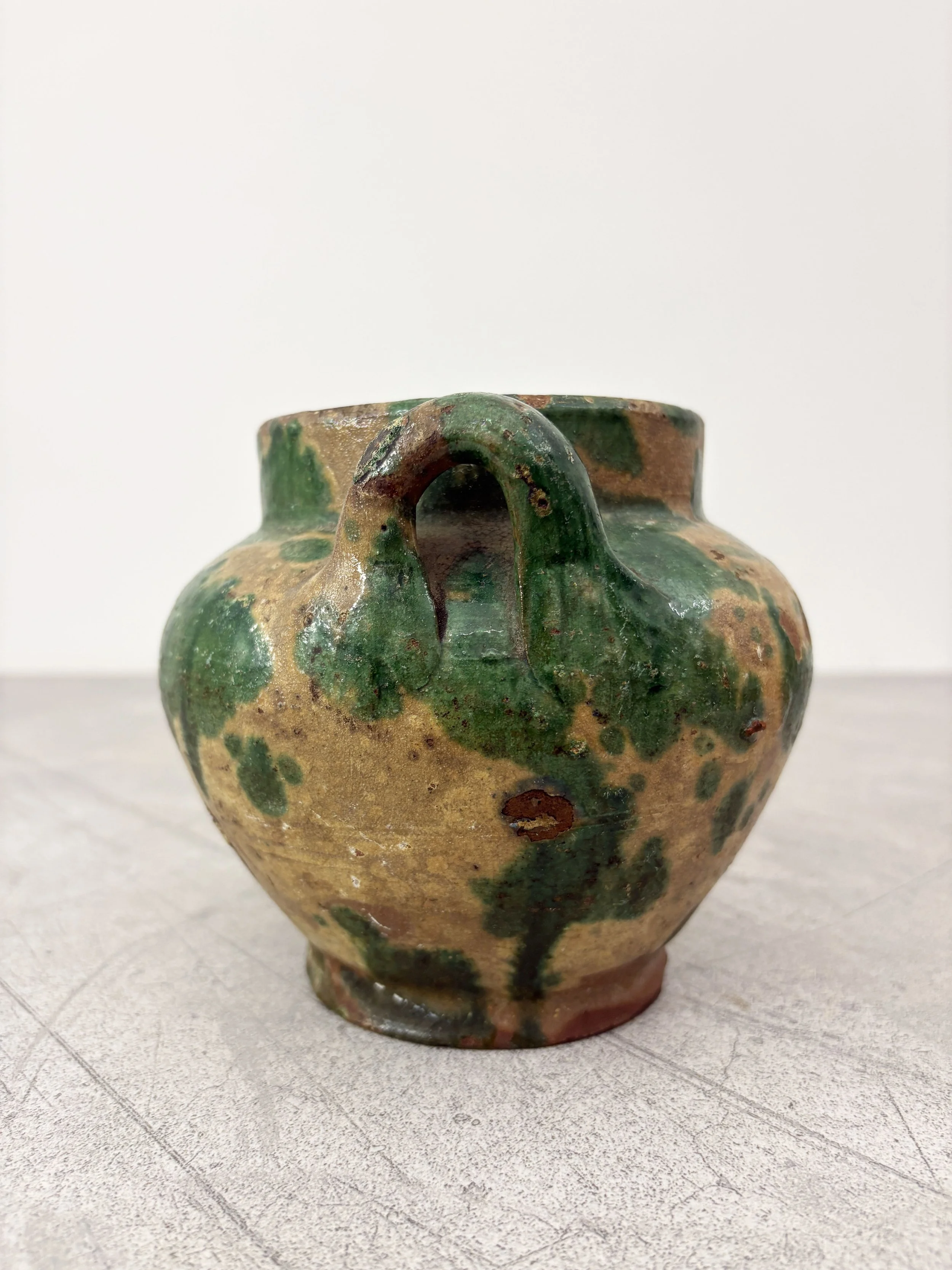 green splatter glaze pottery Calabria