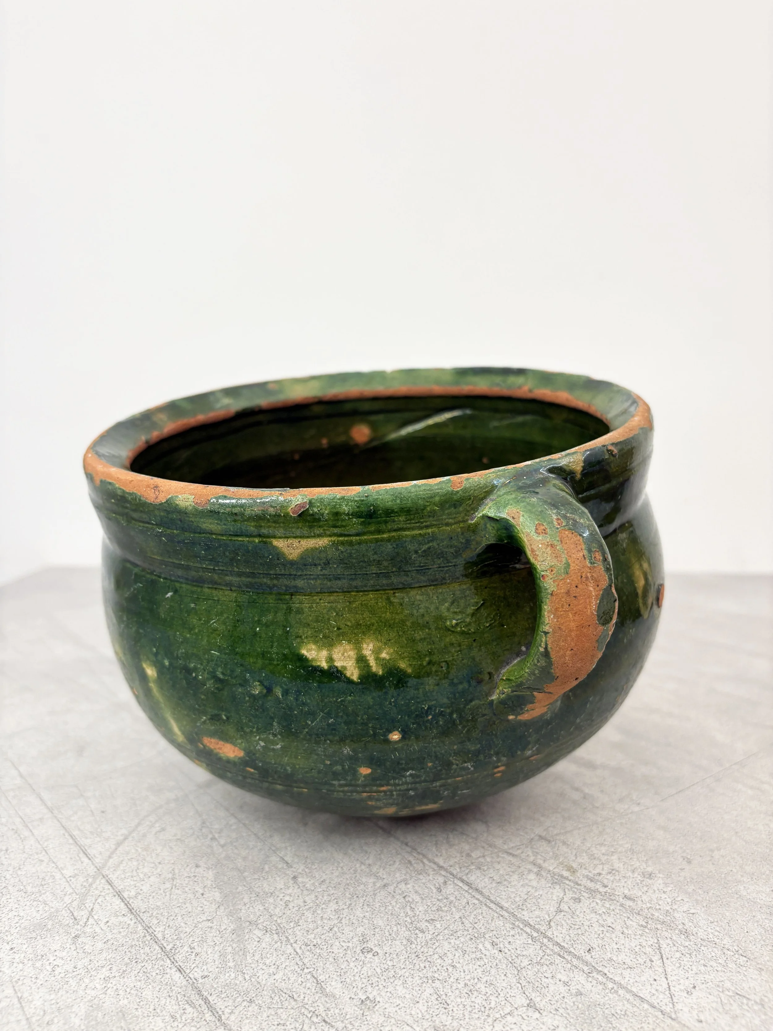 antique Italian ceramic colander