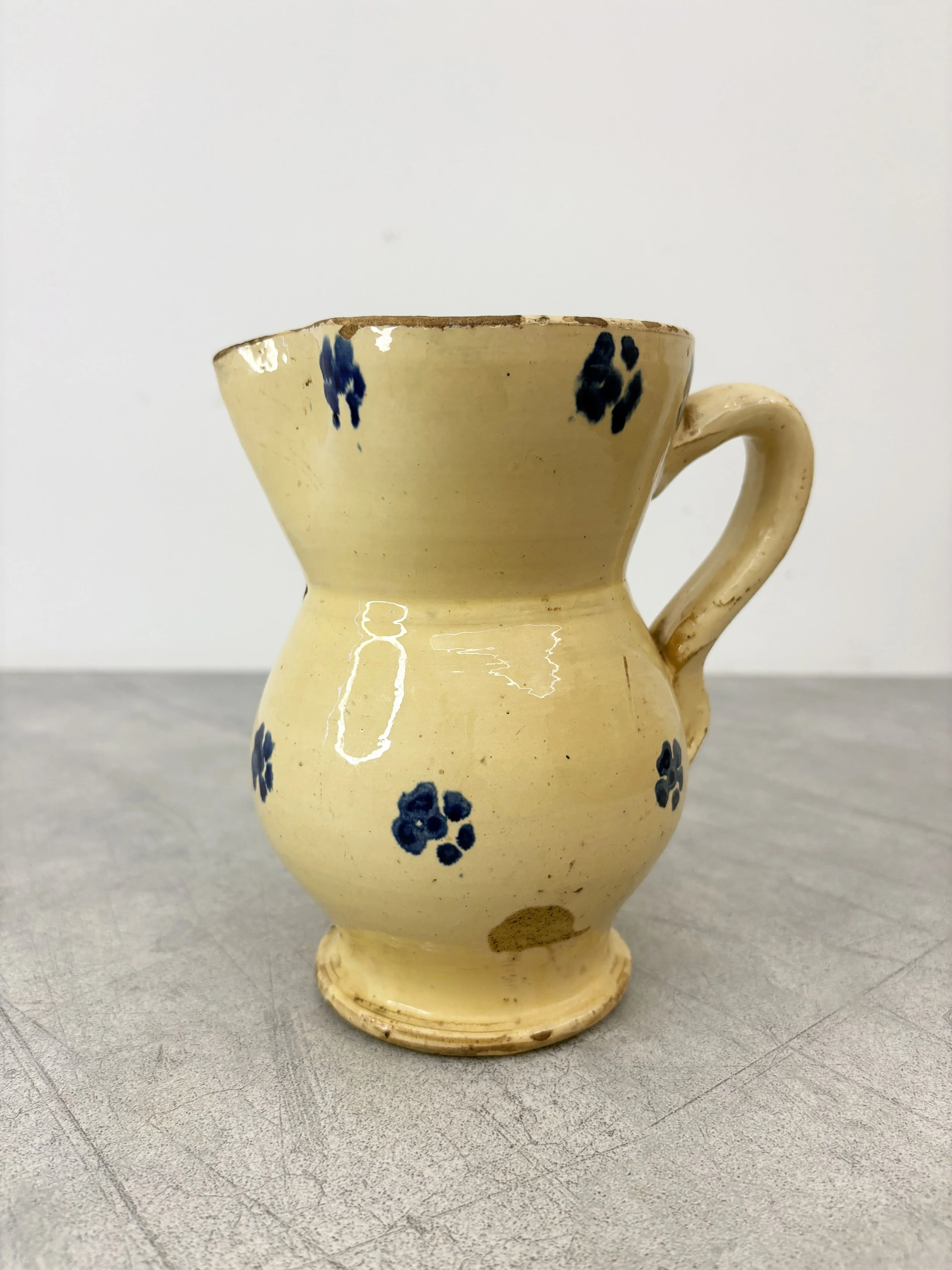 antique traditional southern Italian ceramic pitcher