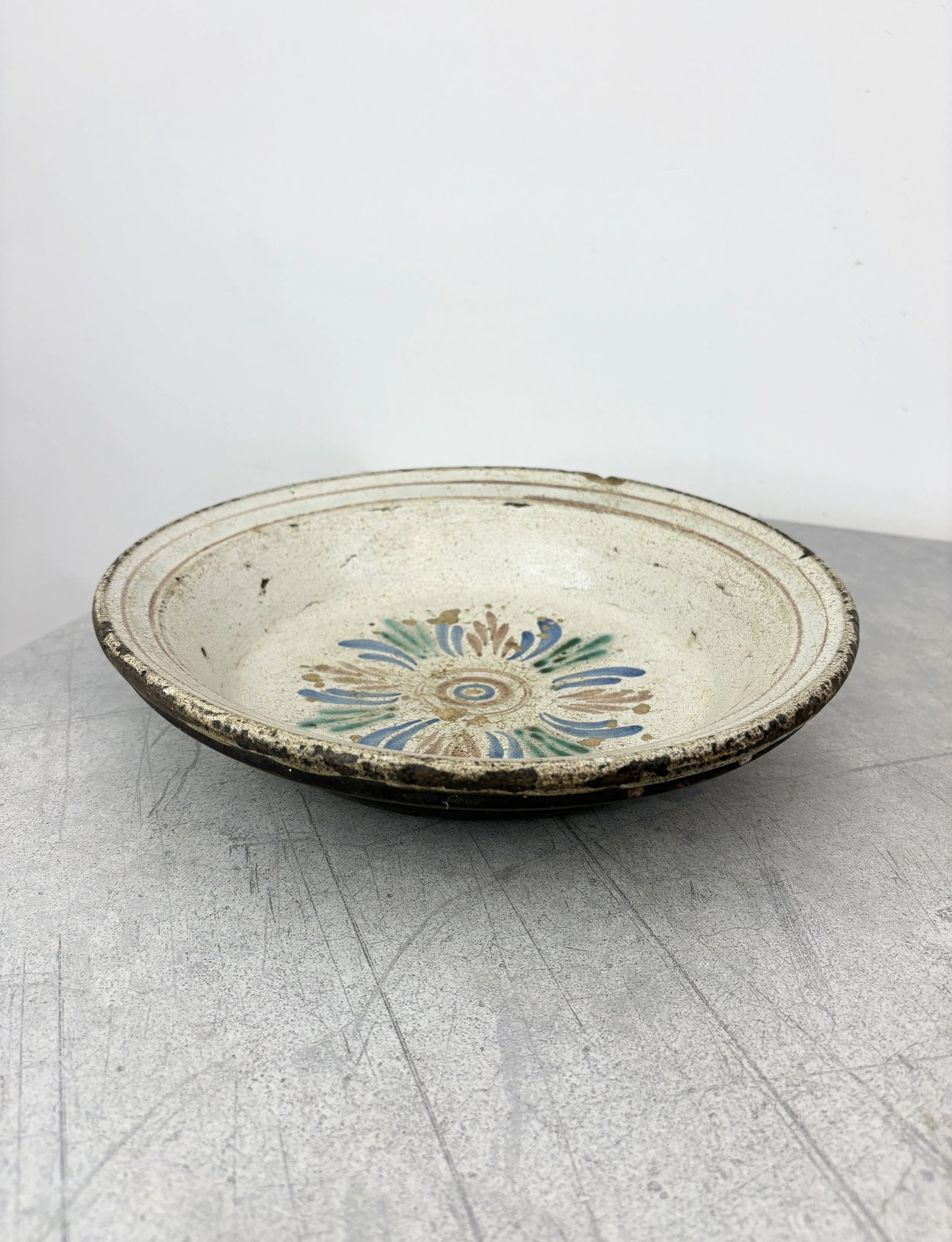 Italian rustic hand painted bowl