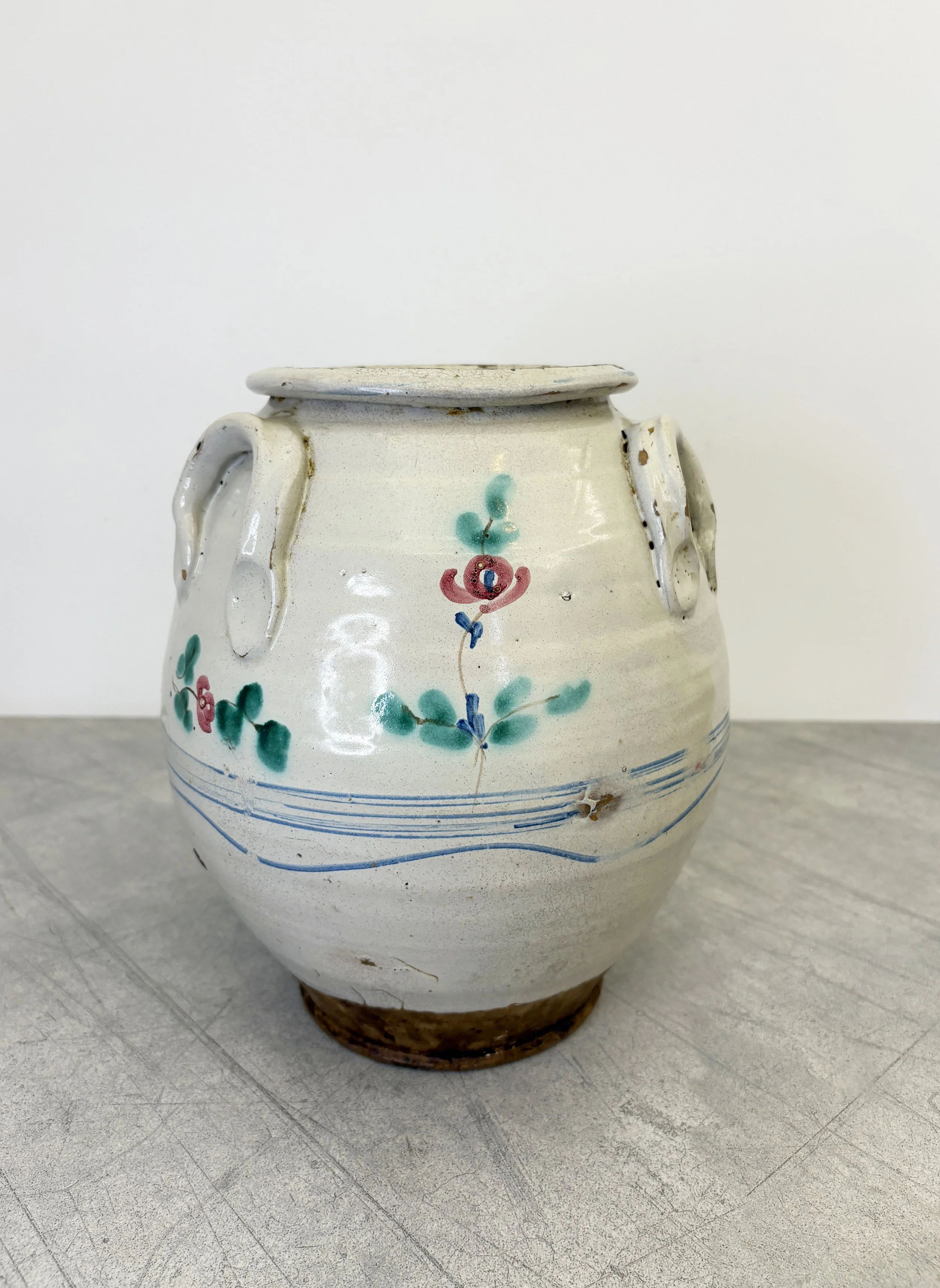 antique Apulian ceramic confit pot