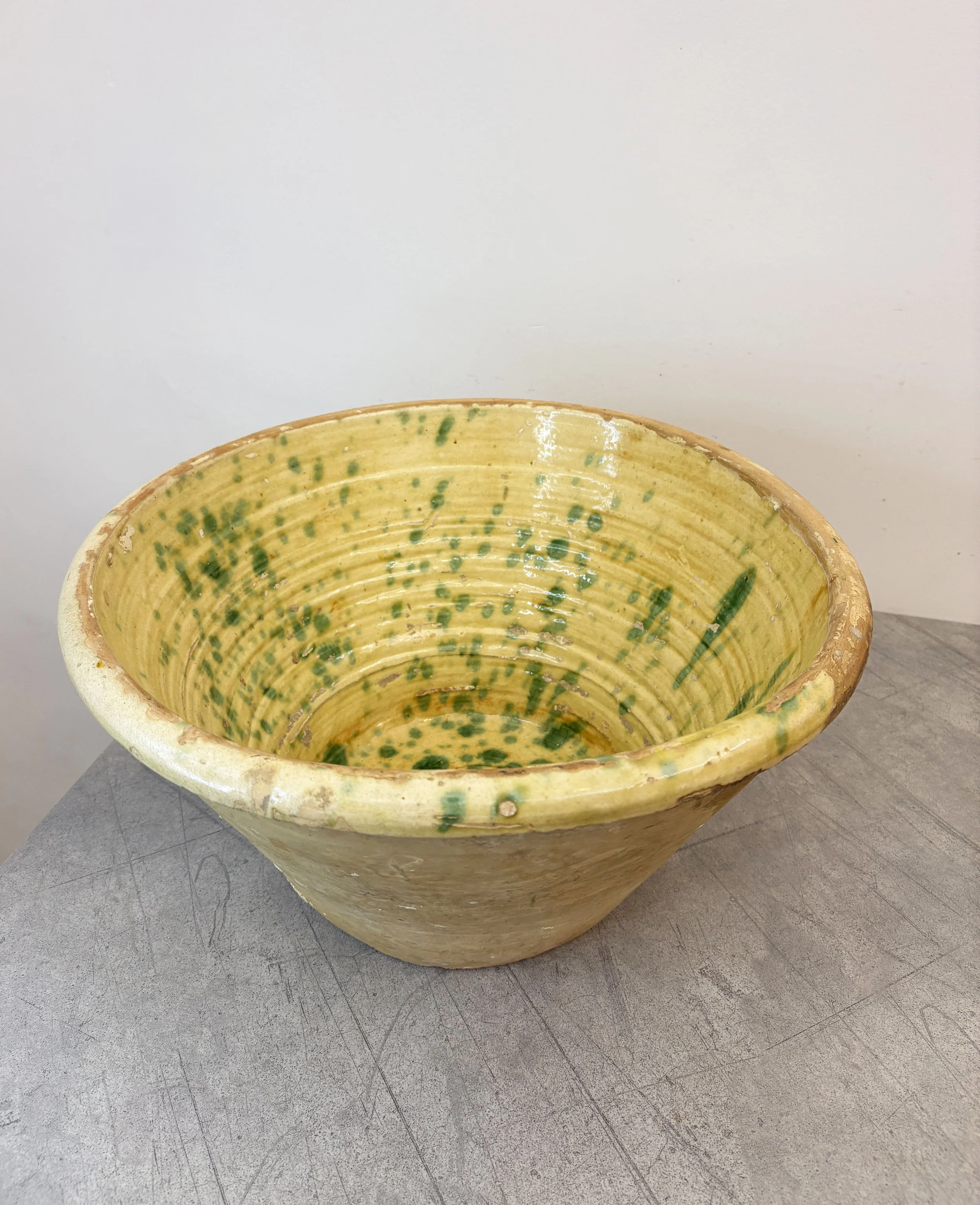 green splatter glazed bowl Puglia
