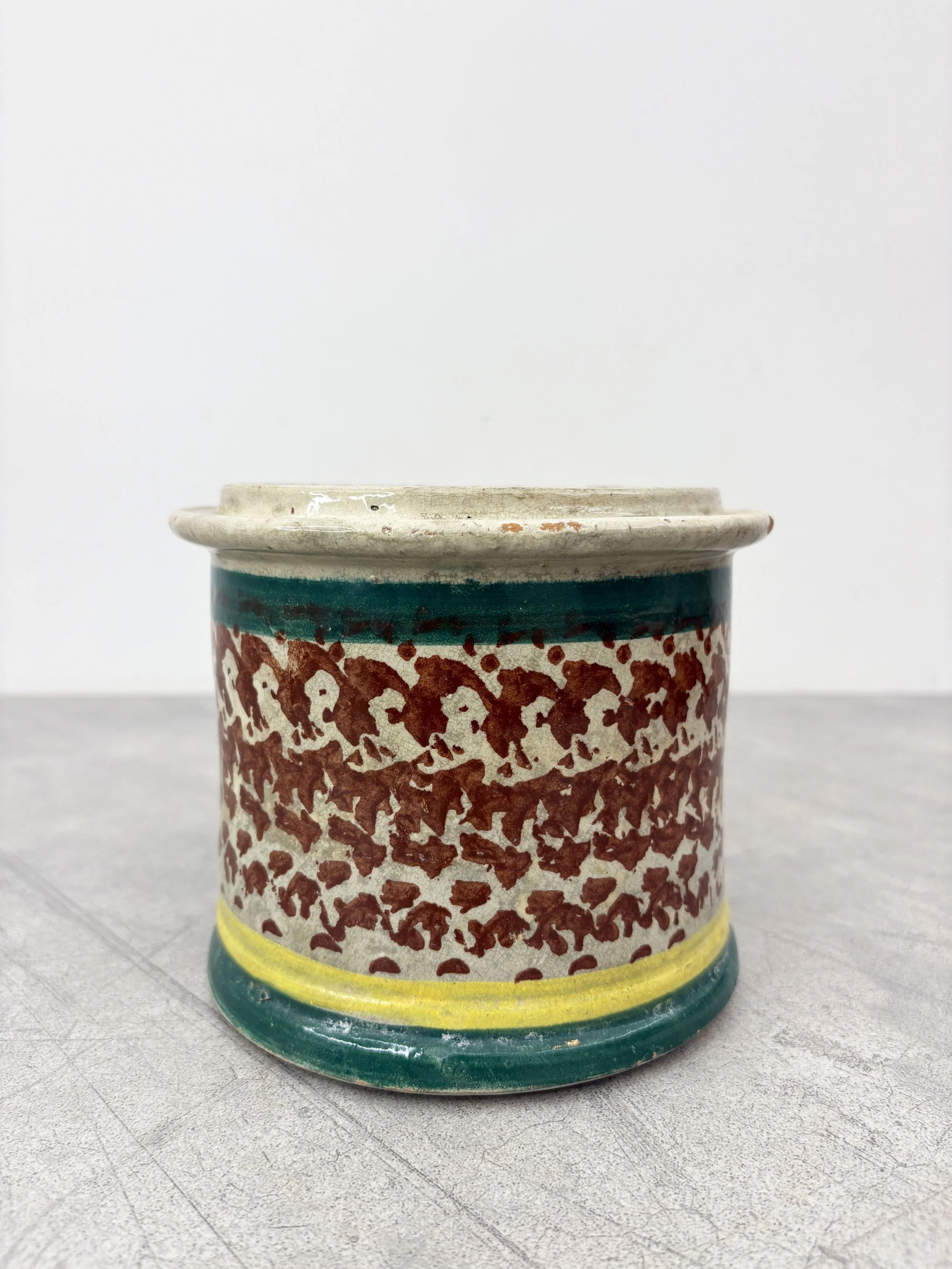 antique hand painted Sicilian pot