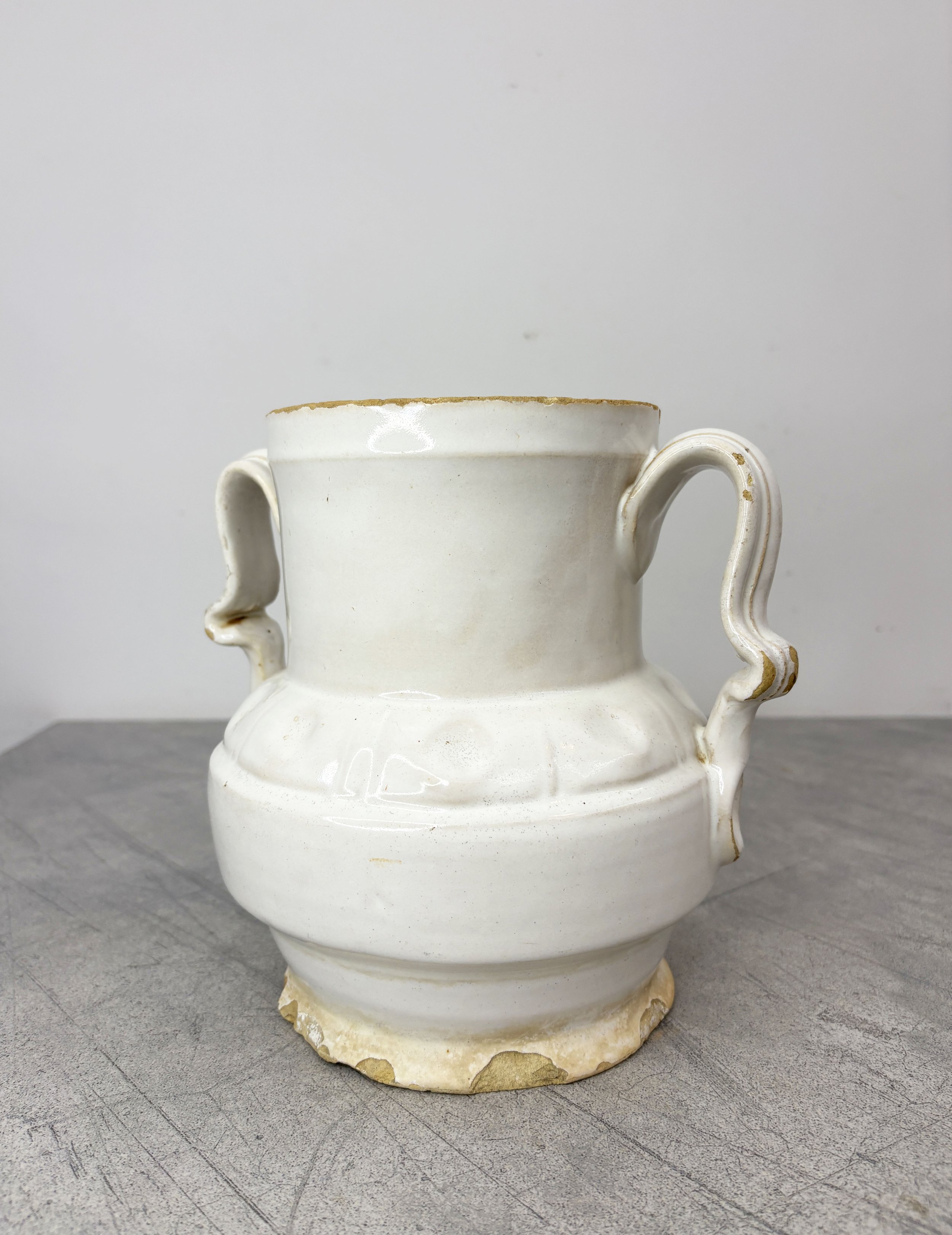 vintage ivory ceramic vase